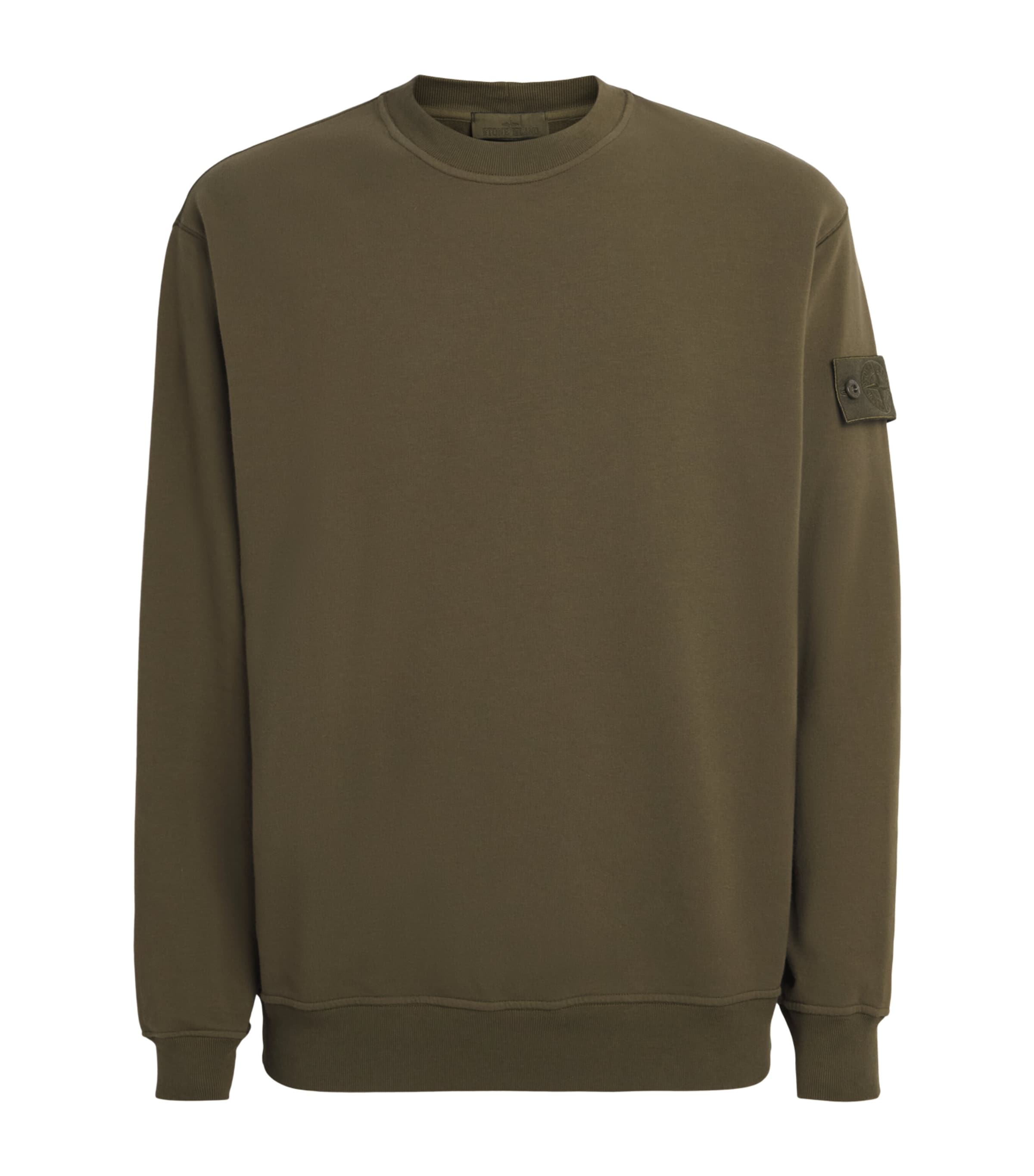 Stone Island Mens Cotton-Blend Ghost Sweatshirt Image 1