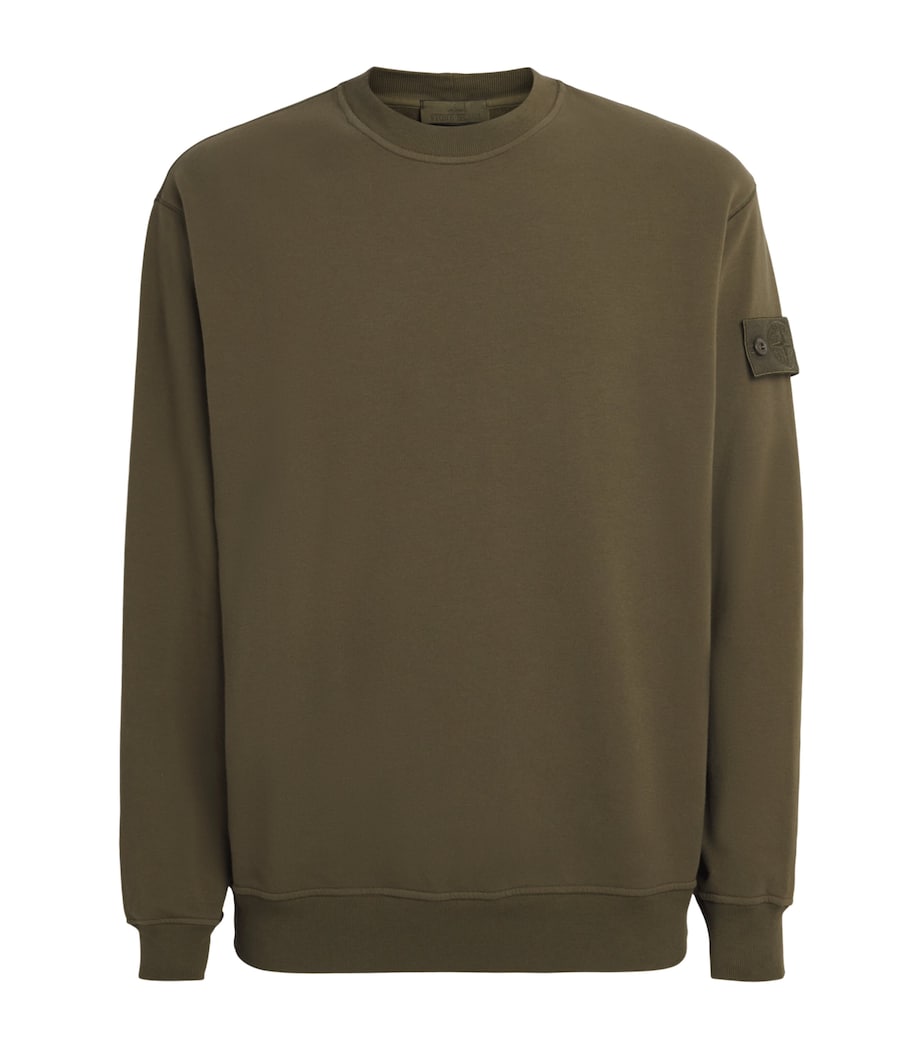 Stone Island Mens Cotton-Blend Ghost Sweatshirt Image 1