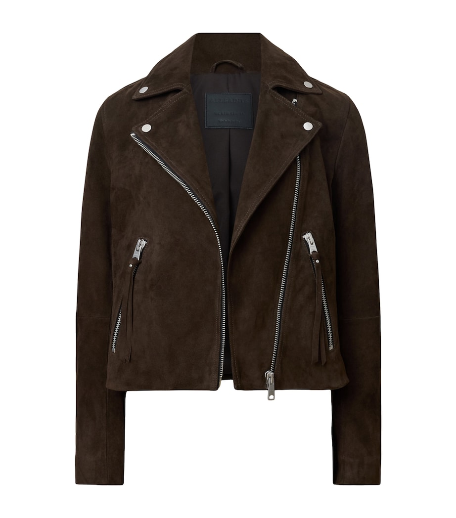 Suede Dalby Biker Jacket FANGO BROWN Image 1