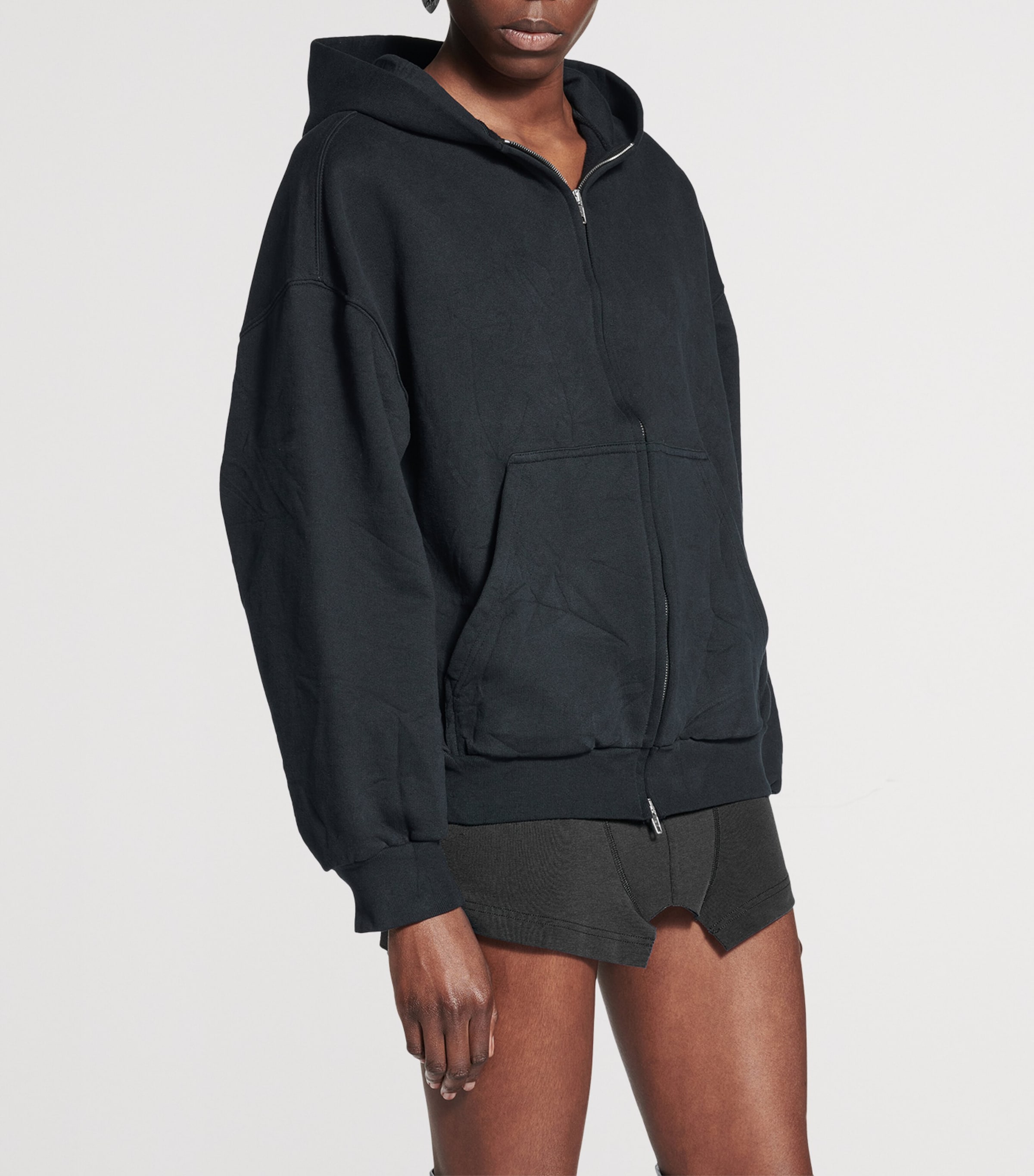 【BALENCIAGA】スリムフィット コットンジップアップ パーカー Balenciaga Cotton Zip-Up Hoodie | Harrods US