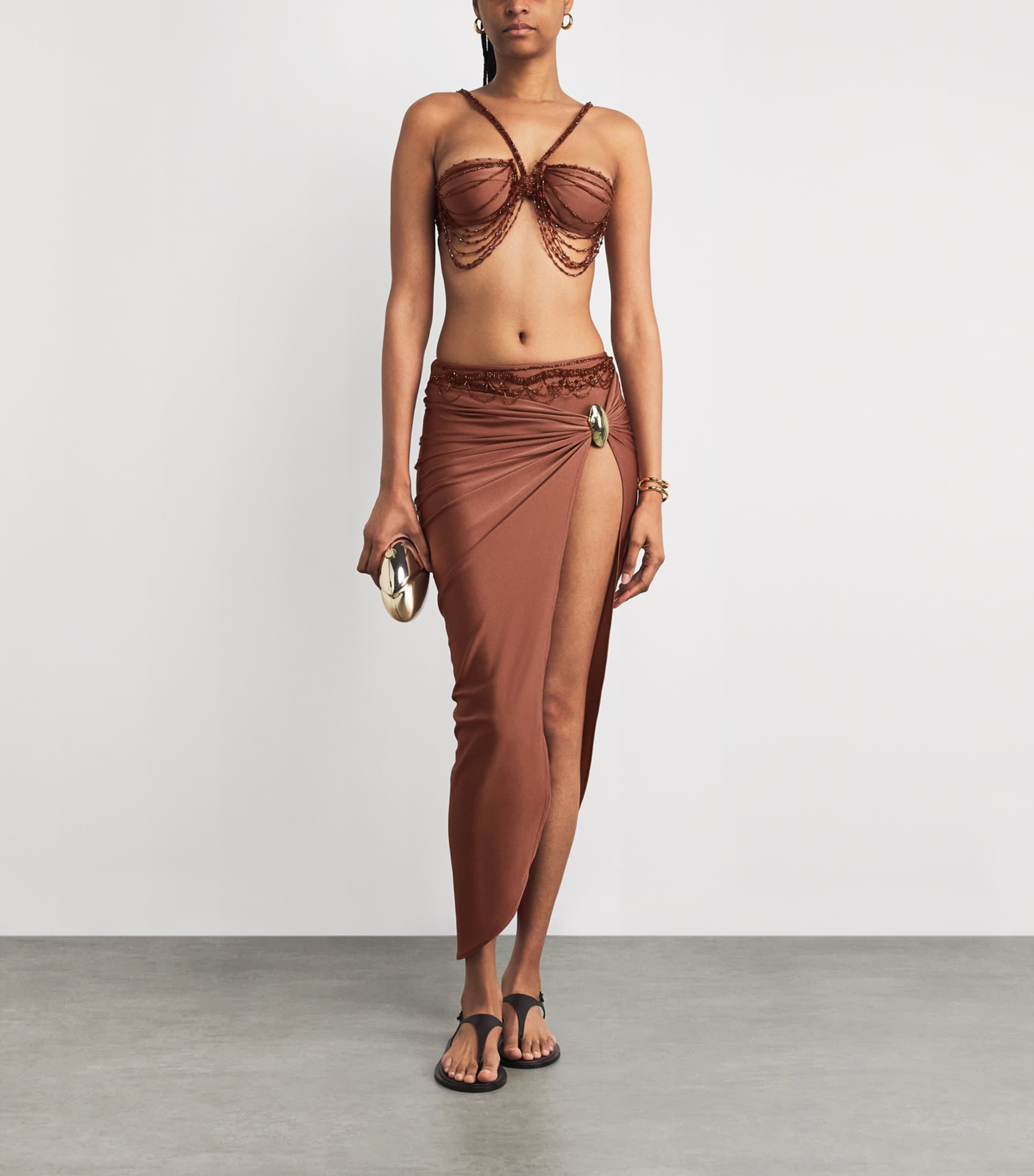 Golden Dune Maxi Beach Skirt COPPER Image 2