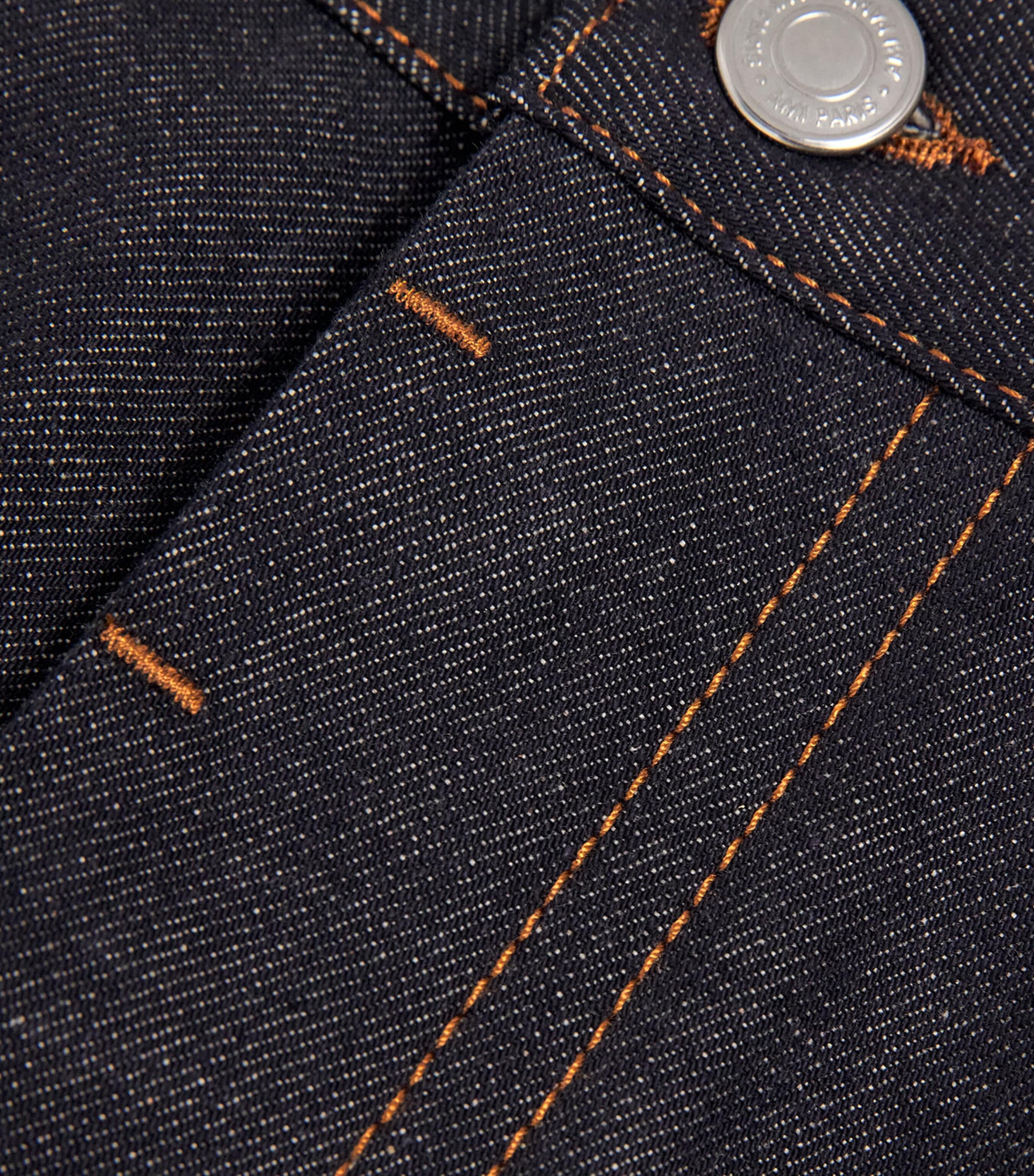 AMI Paris Mens Wide-Leg Jeans Indigo Image 6
