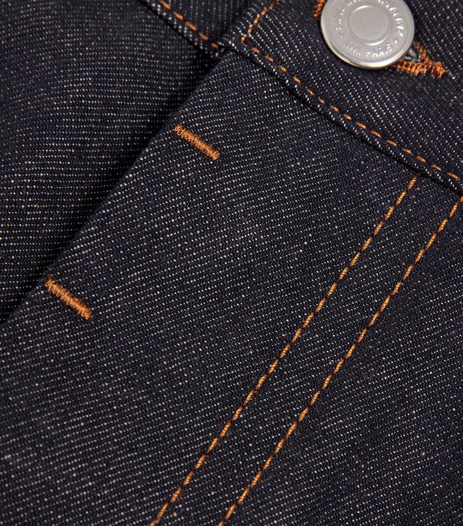 AMI Paris Mens Wide-Leg Jeans Indigo Image 6