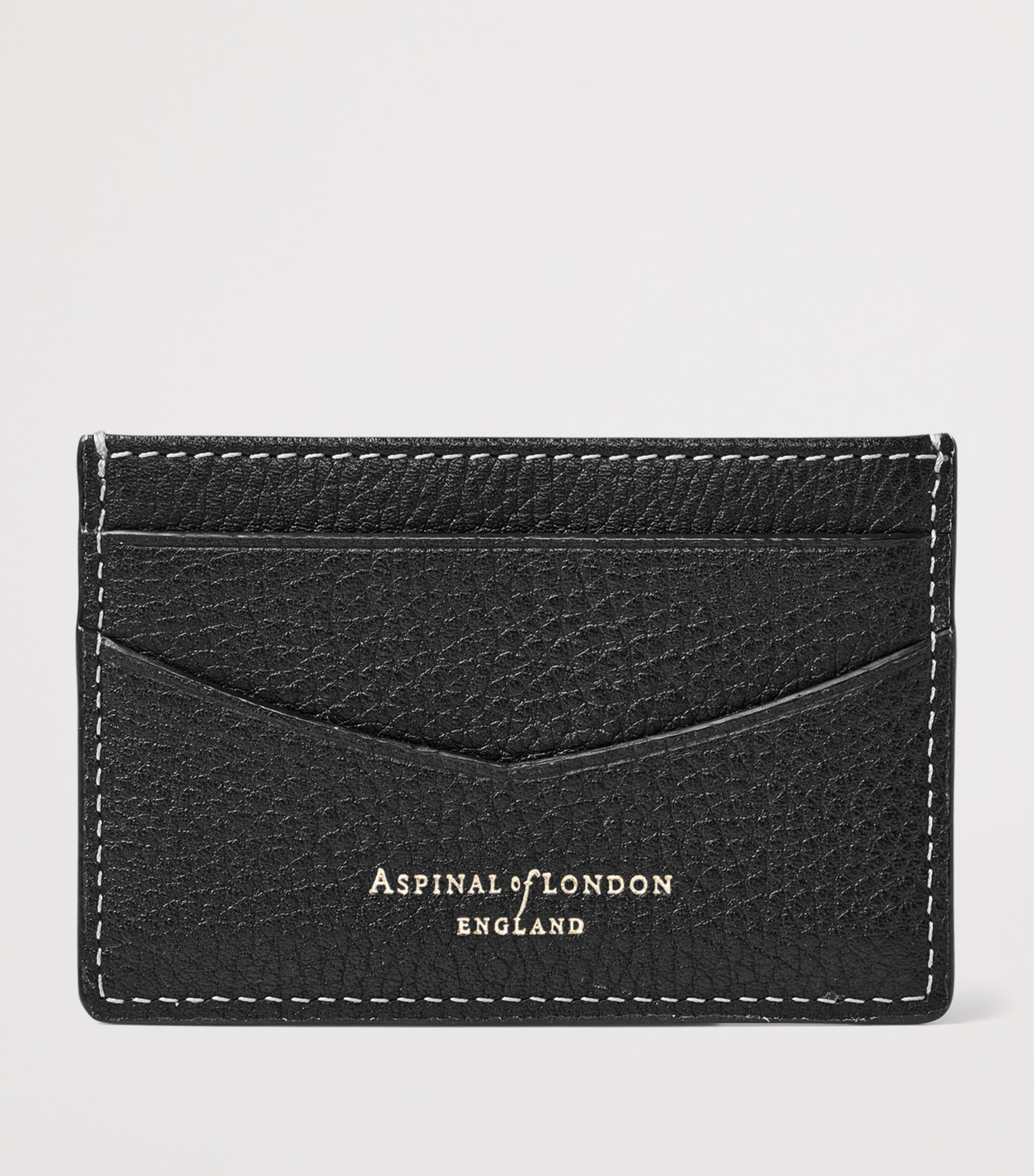 Aspinal Of London Leather Hudson Slim Card Holder Black Image 2