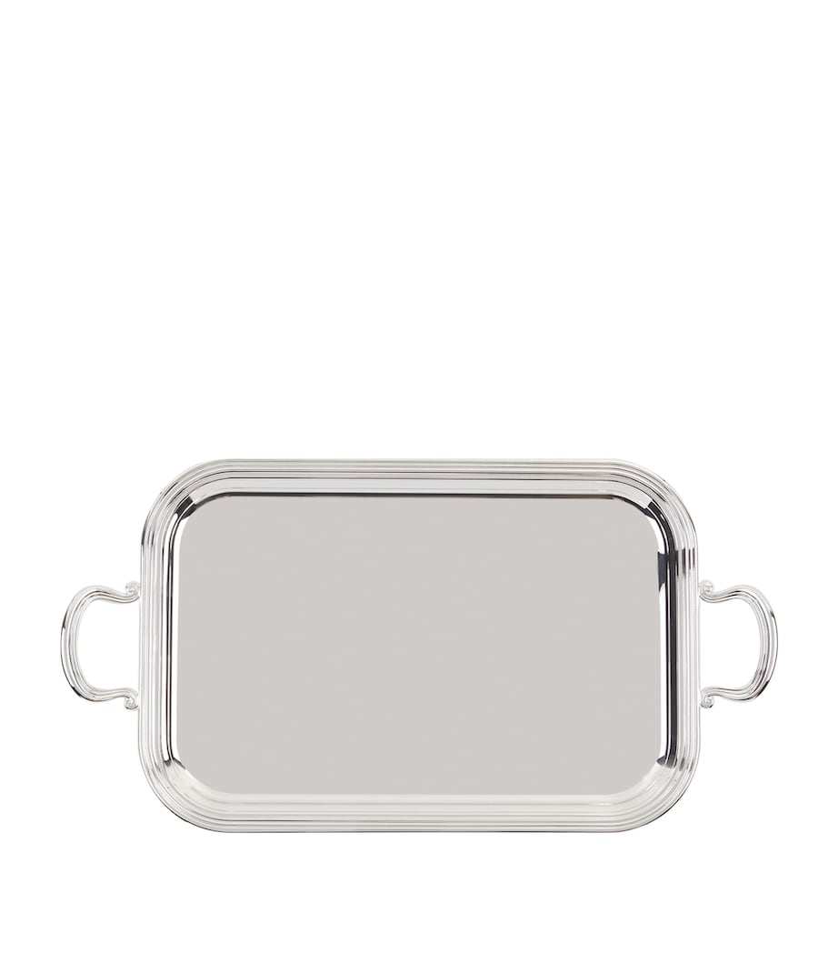 Silver Plated English Tray With Handles (39cm X 26cm) SILVER Image 3