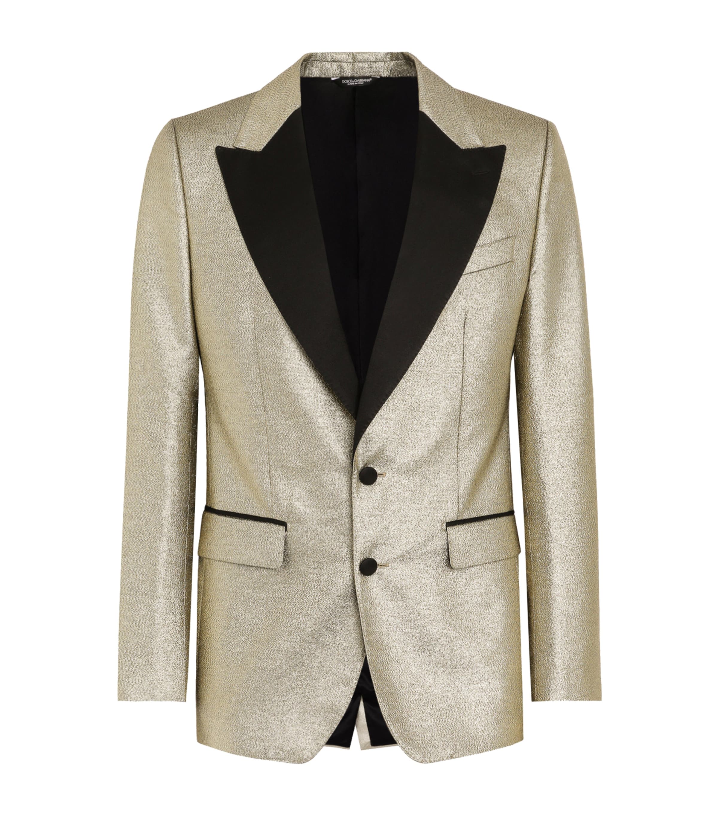 Dolce & Gabbana Single-breasted Lamé Jacquard Tuxedo Jacket