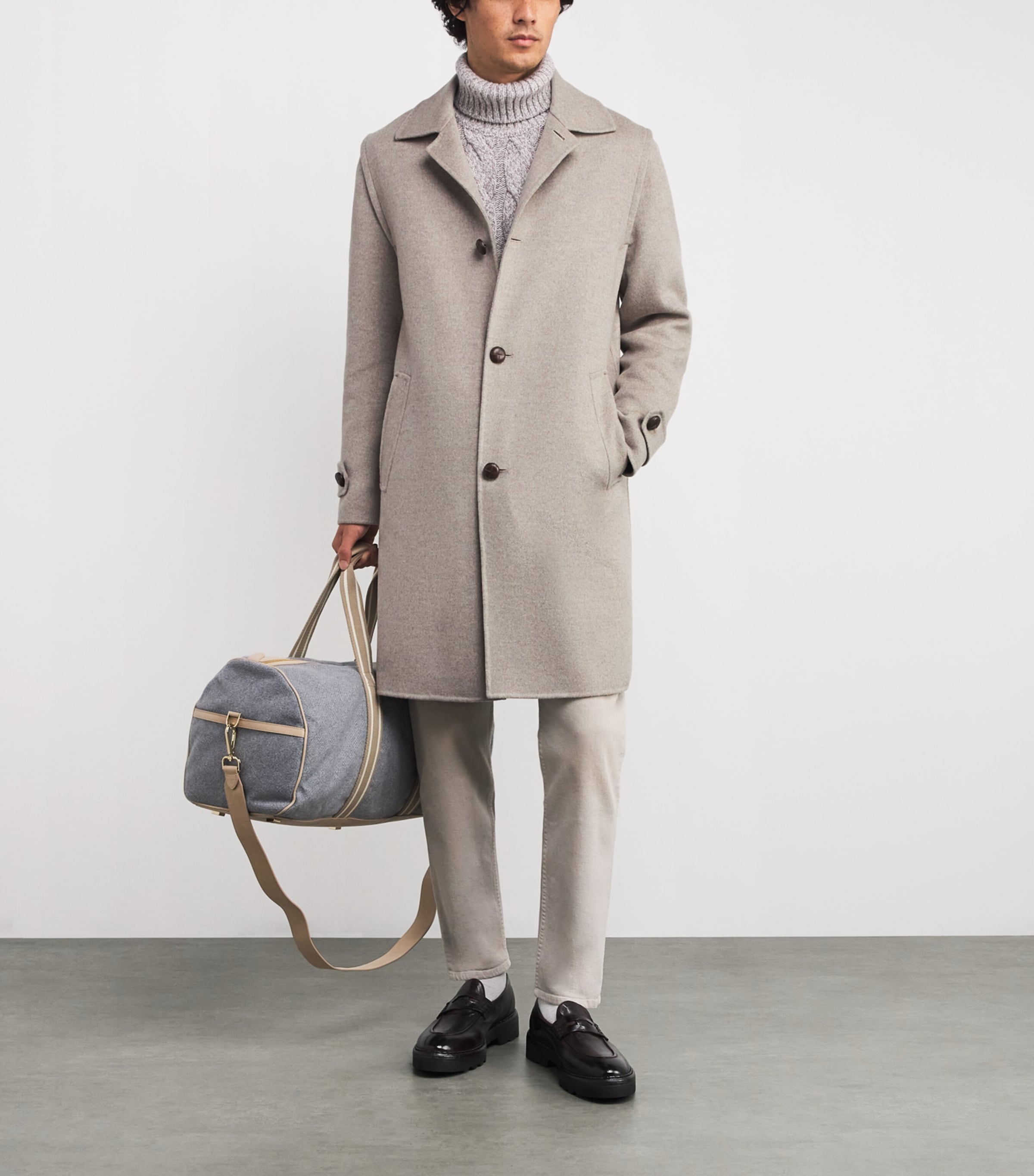 Cashmere Tailored Overcoat MILITARY GREEN Image 2