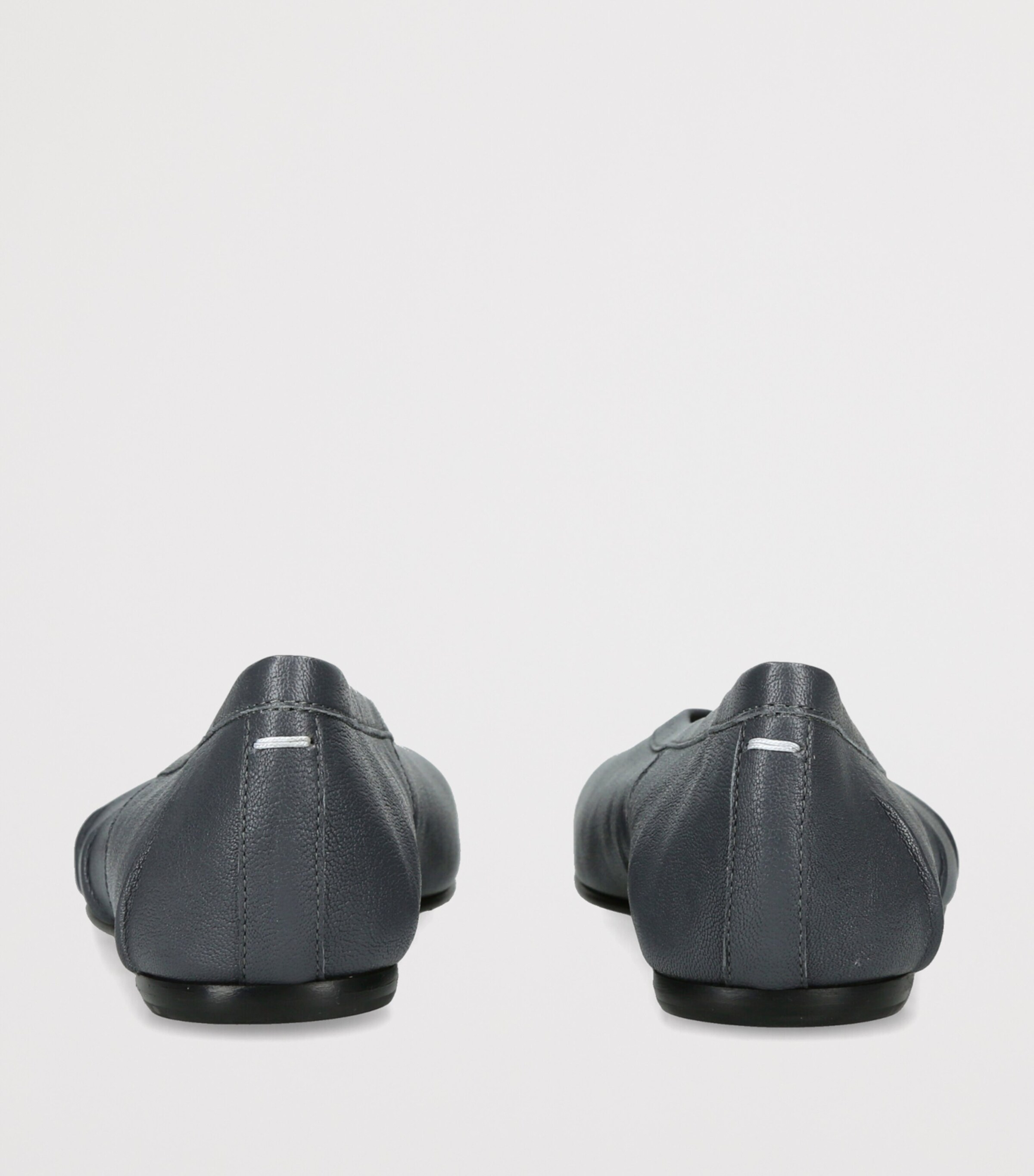 Maison Margiela Leather Tabi Ballet Flats Grey Mid Image 4