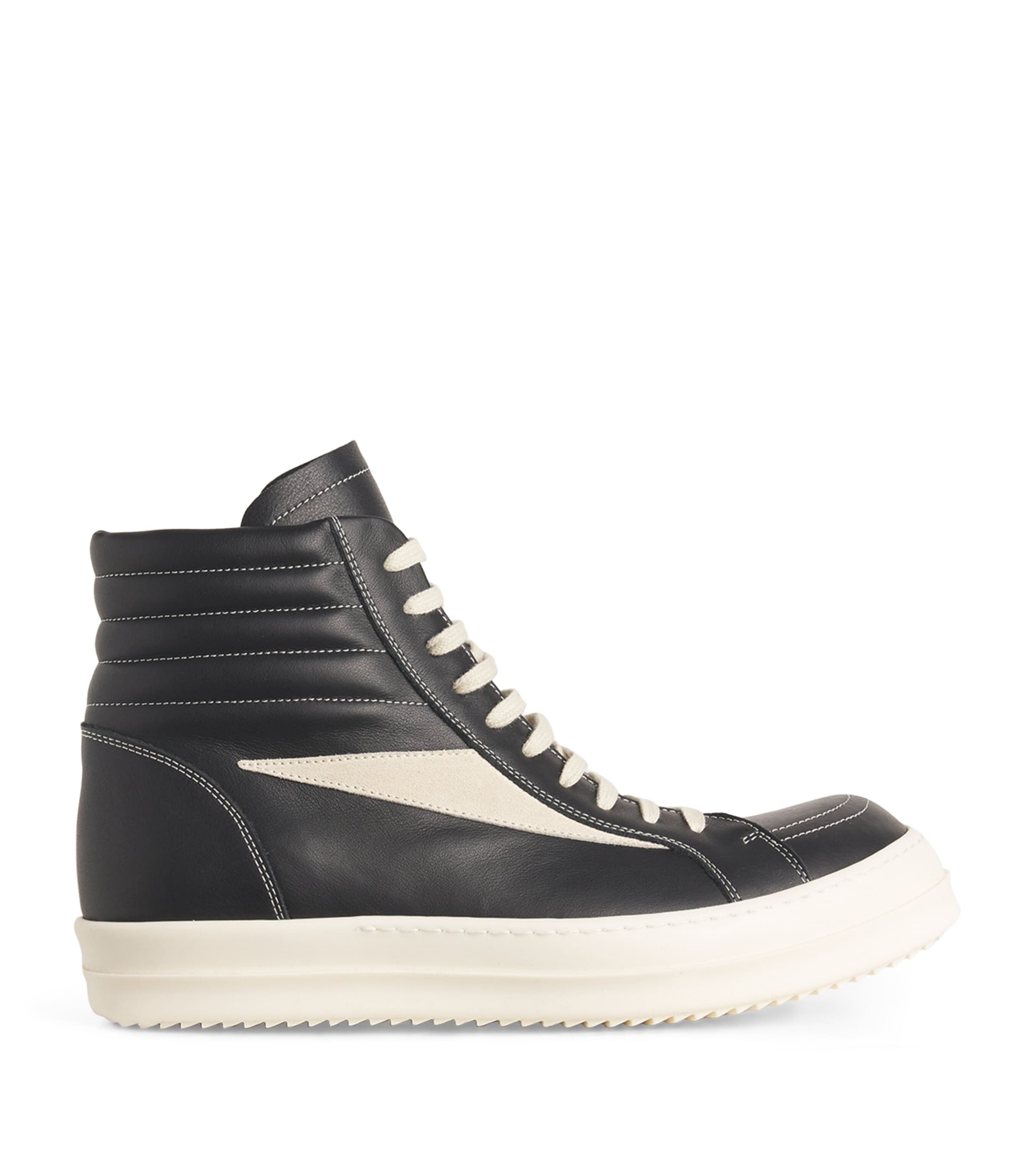 Rick Owens Leather Porterville Vintage High-top Sneakers In Black