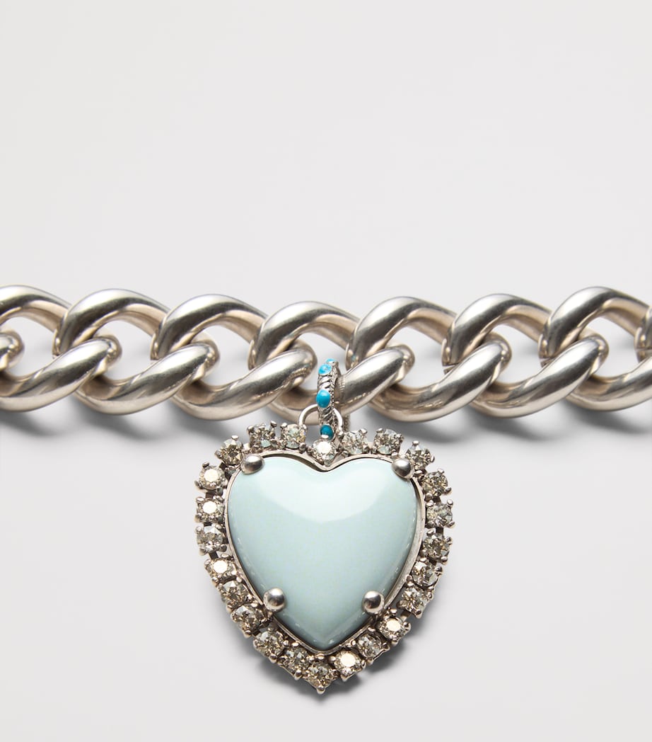 Metal, Resin and Swarovski Crystal Coeur Hyperbole Bracelet ADQ Image 4