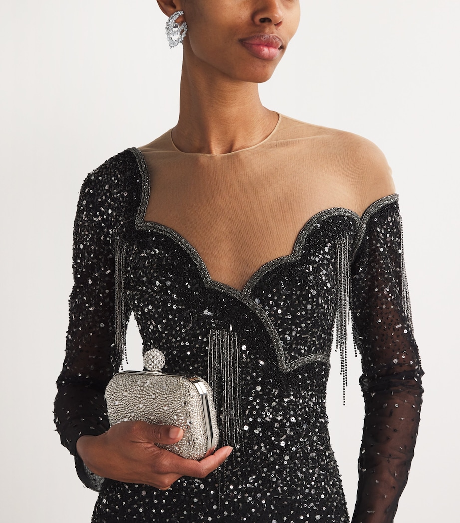 White Gold and Diamond Whisper Earrings WHITE GOLD Image 5