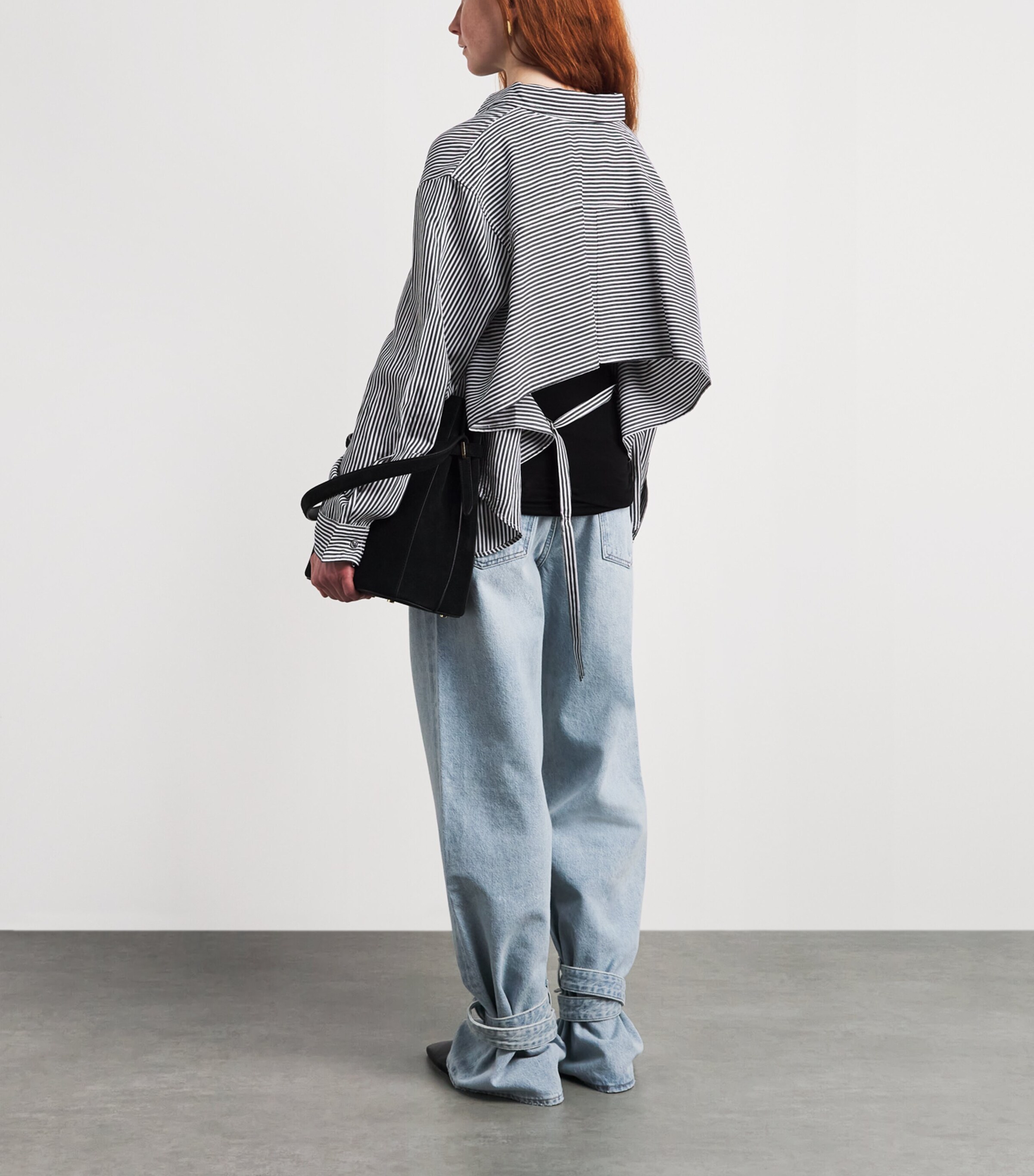 AGOLDE Womens Theo Denim Shirt Solene Stripe Image 2
