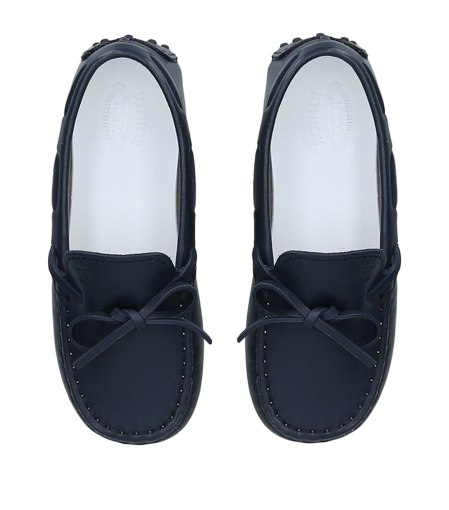 Leather Nuove City Gommini Driving Shoes NAVY Image 4