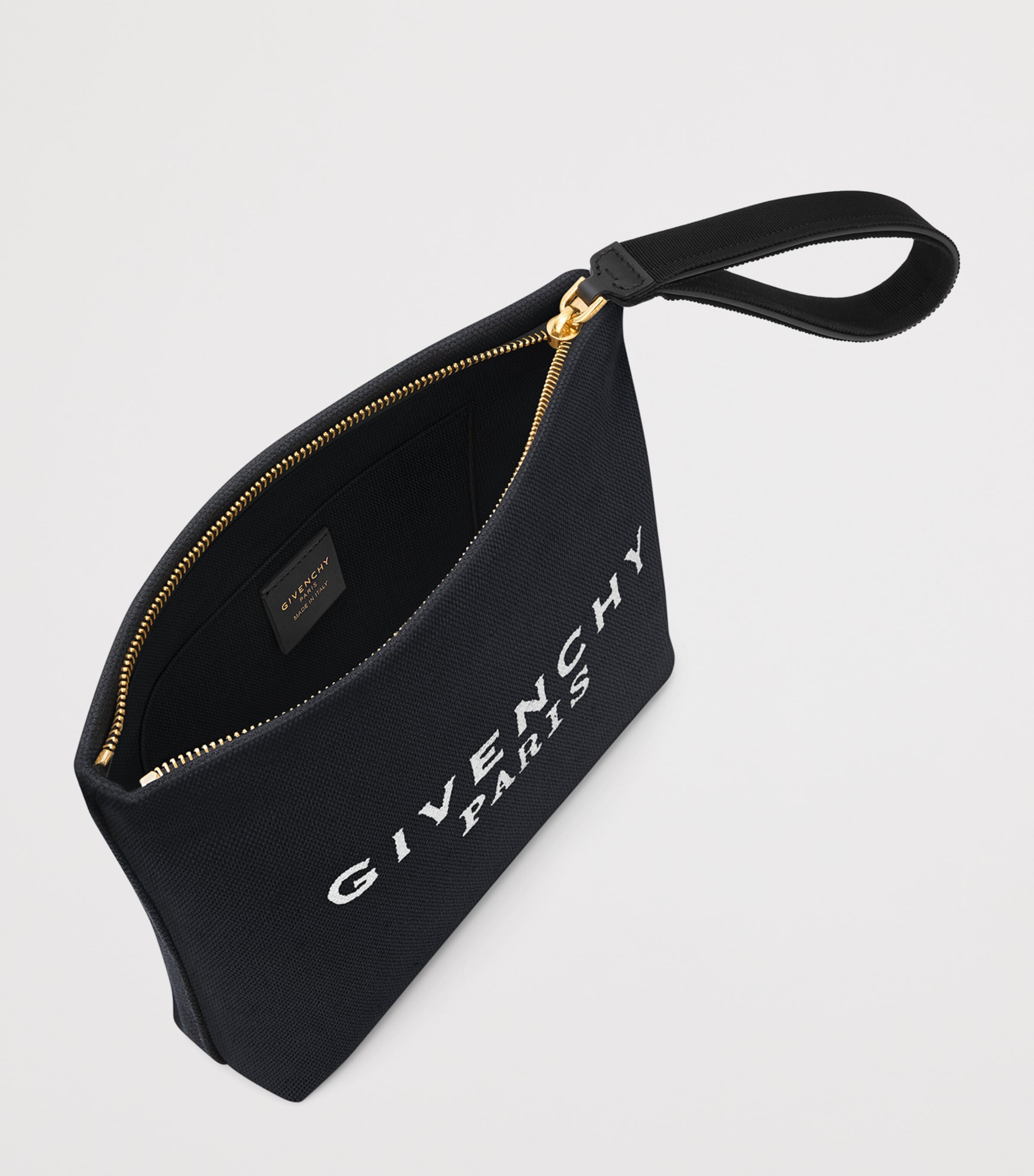 Cotton-Blend Logo Pouch BLACK Image 3