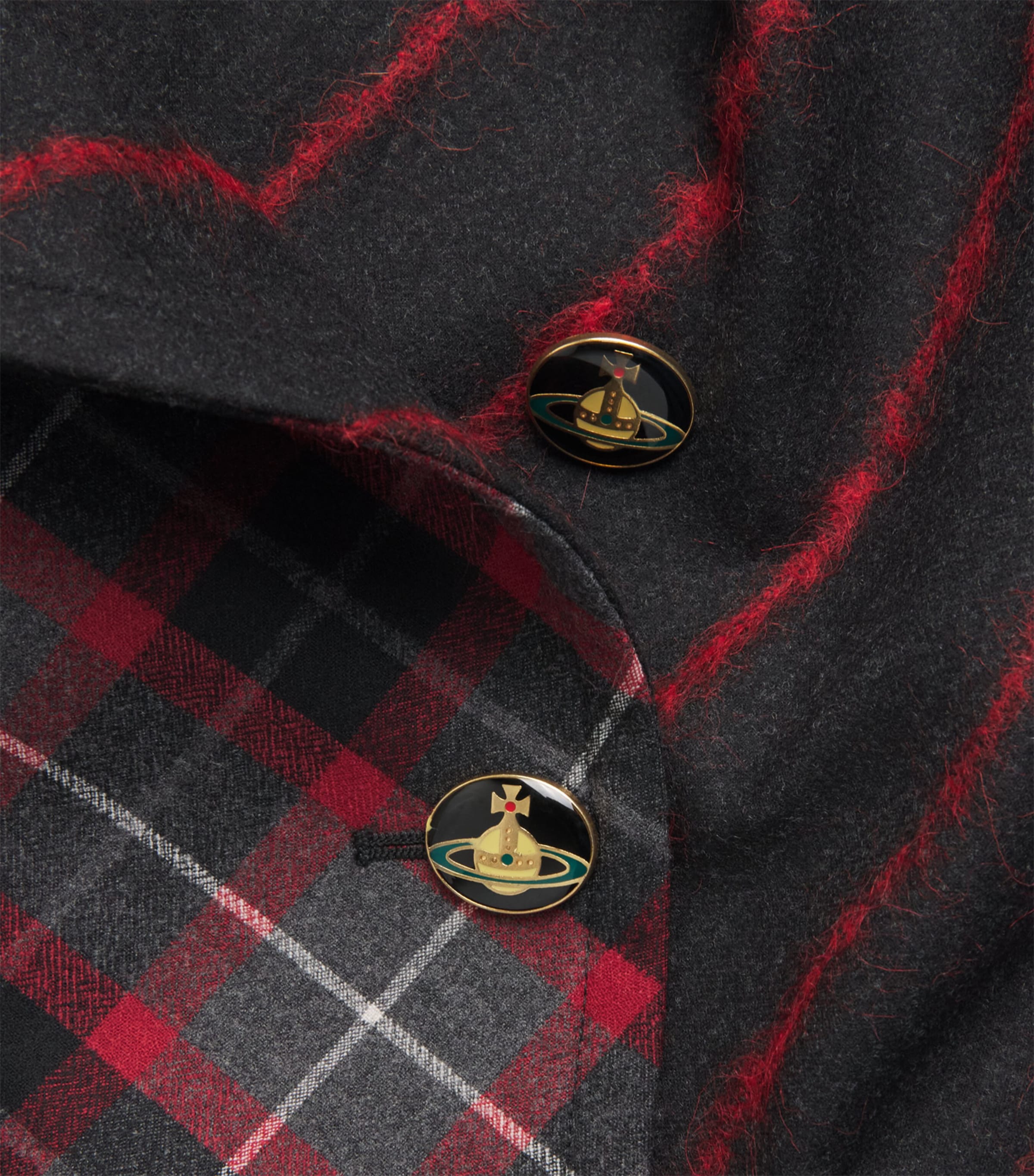 Vivienne Westwood Womens Wool Stormy Blazer Charcoal/red Image 6