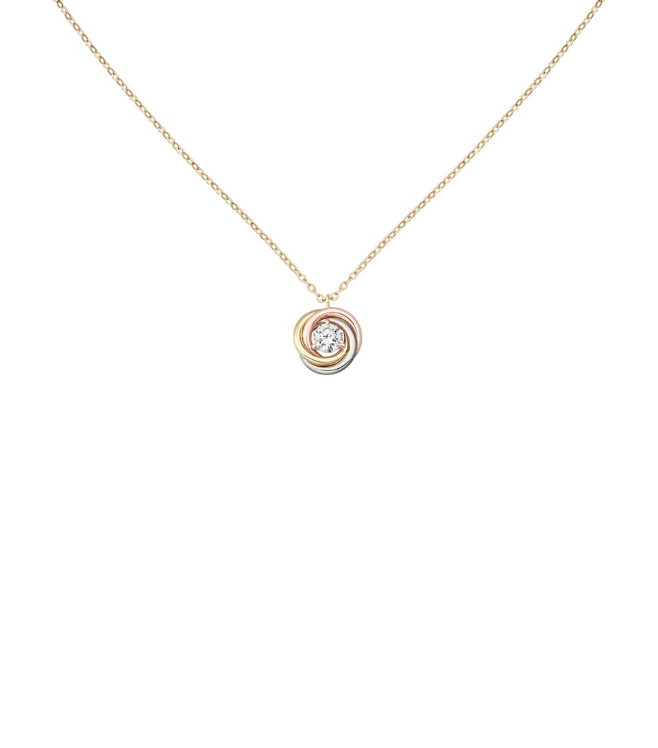 Cartier Mixed Gold and Diamond Trinity Necklace (36-40cm) Mixed Gold