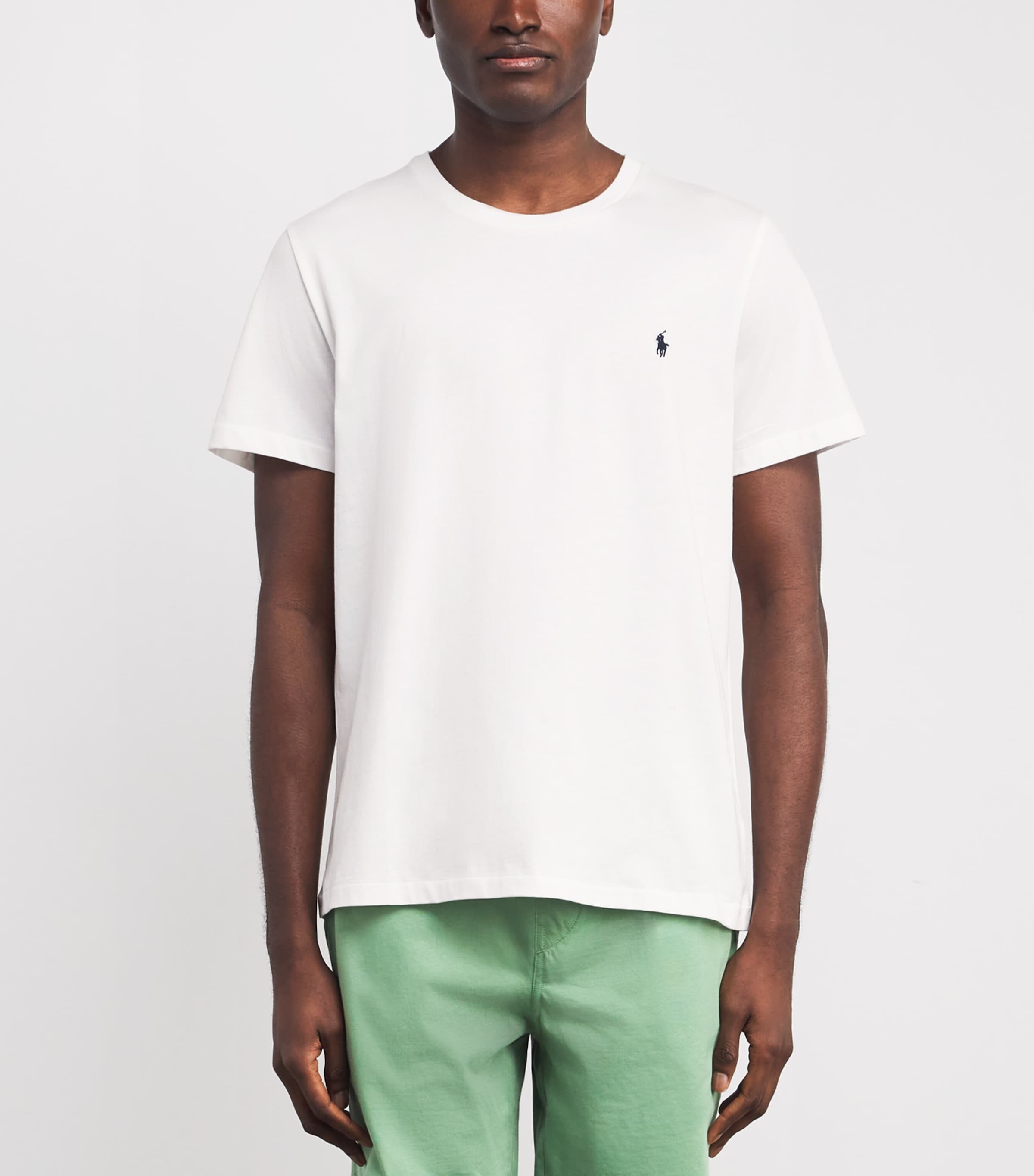 Cotton Polo Pony Sleep T-Shirt WHITE / NAVY PP Image 3