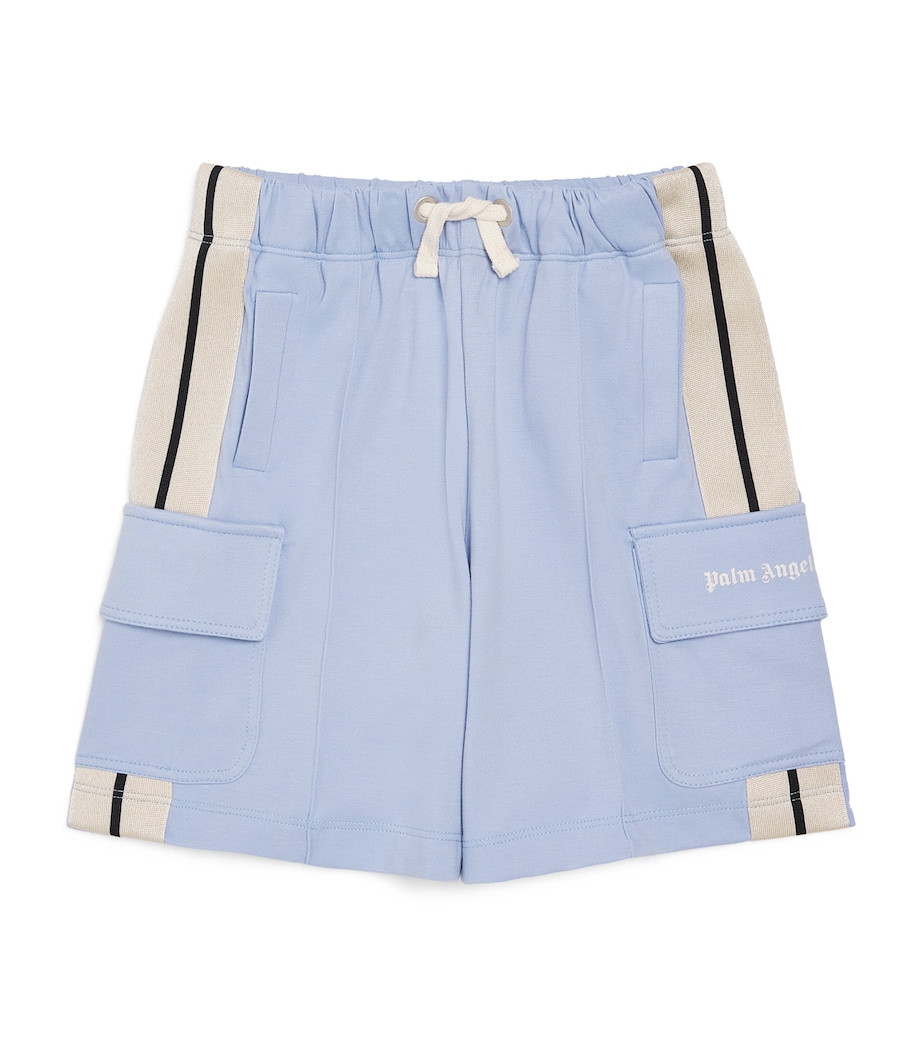 Palm Angels Kids Track Cargo Shorts (4-12+ Years) Bimbo/bby Blu Image 1