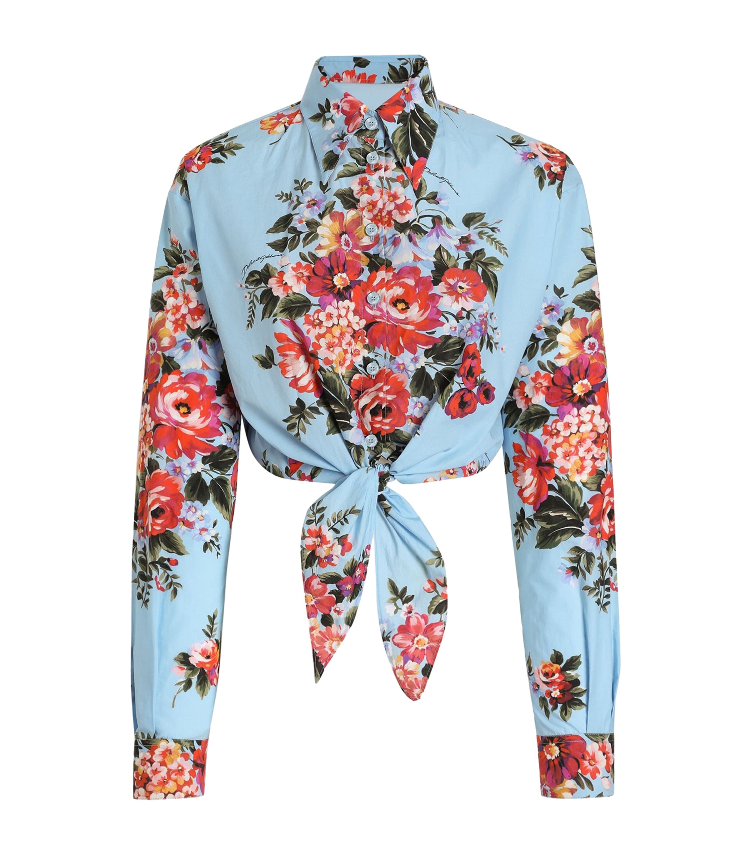 Dolce&Gabbana Womens Cotton Floral Print Shirt Mazz Image 1