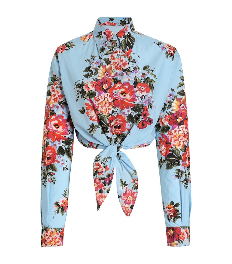 Dolce&Gabbana Womens Cotton Floral Print Shirt Mazz Image 1