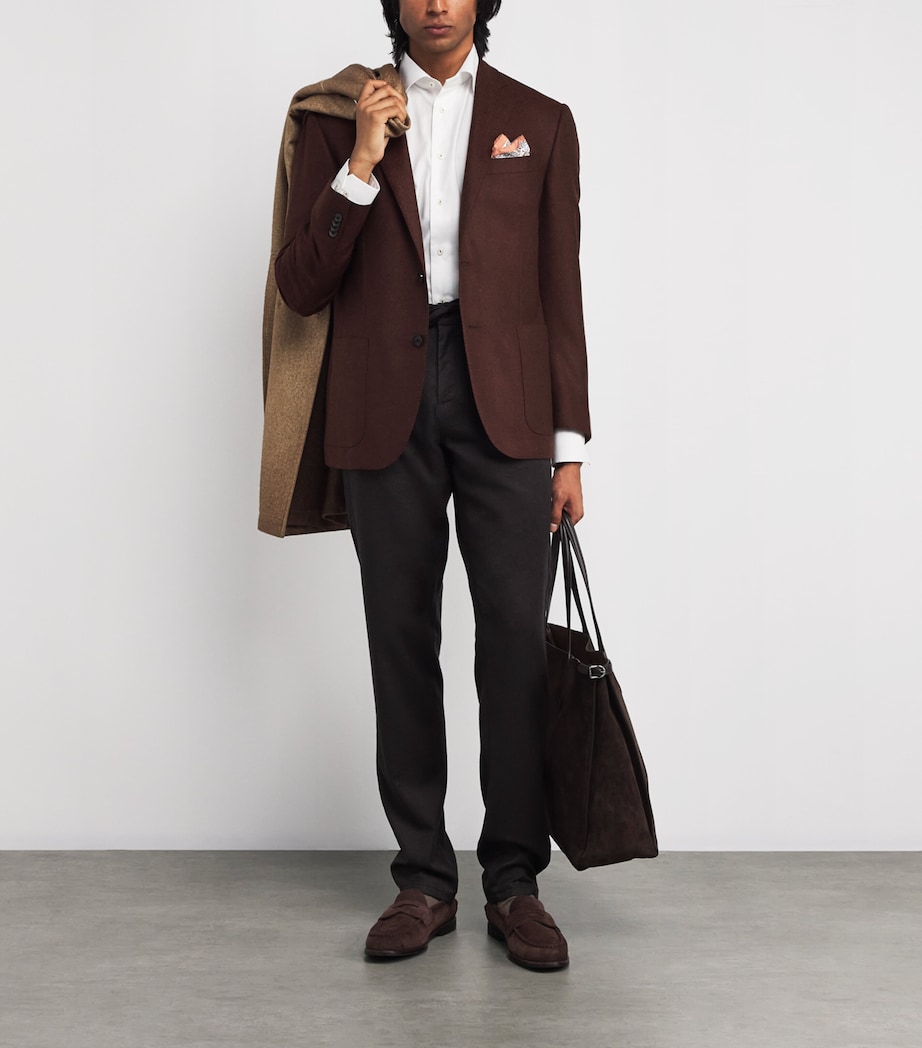 Silk Paisley Pocket Square ORANGE Image 2