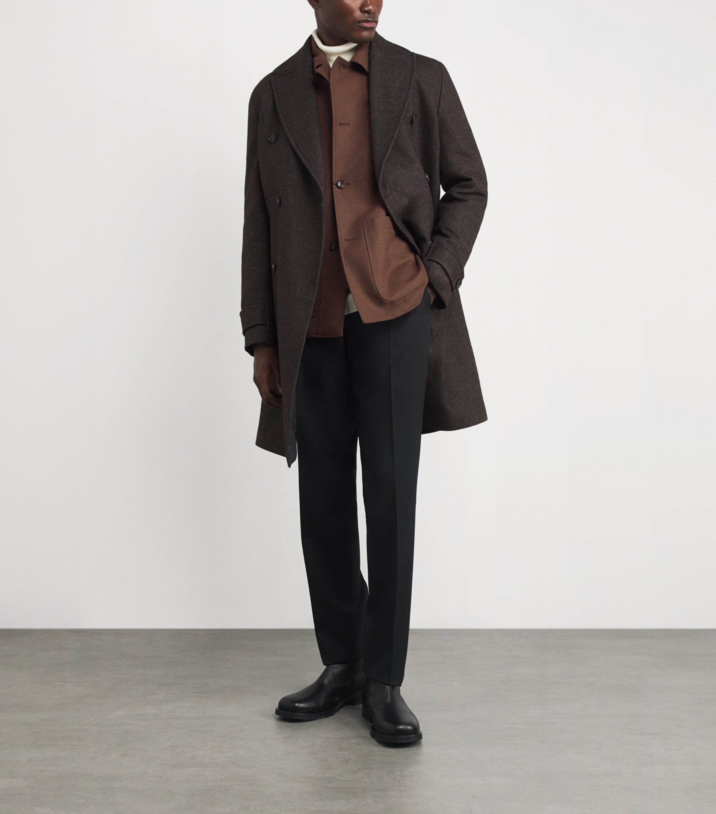 Wool-Silk Overshirt 31 BRICK BROWN Image 2