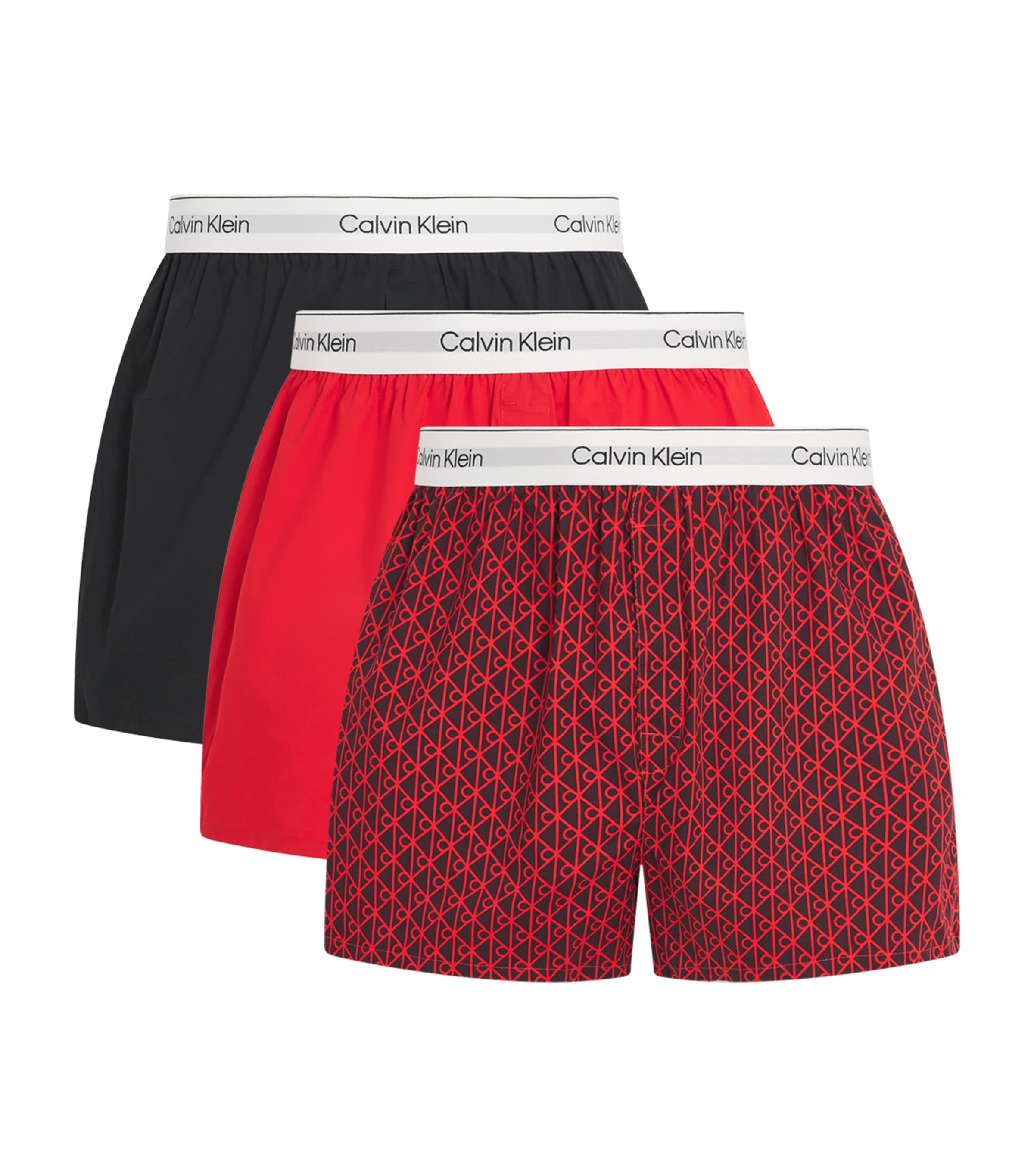 Calvin Klein Stretch-cotton Slim Boxers In Multi