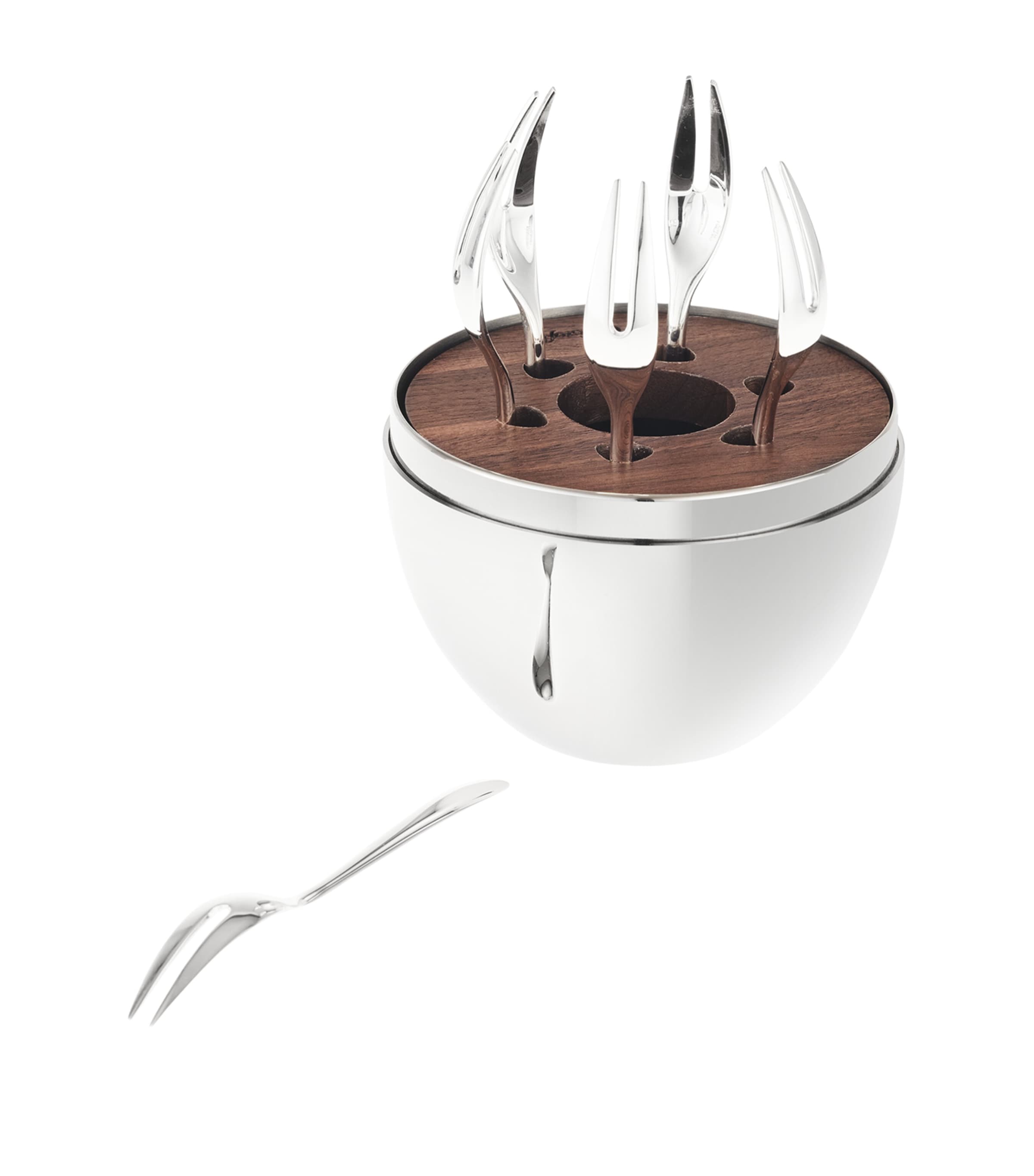 Christofle Mood Yummy 6-Piece Cocktail Fork Canteen Silver Image 3