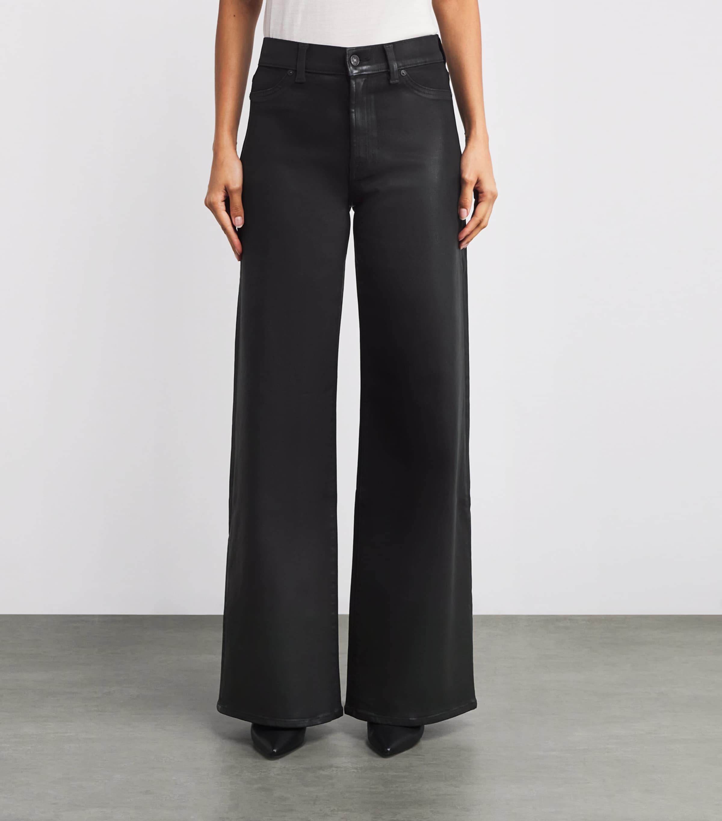 Coated Lotta Wide-Leg Jeans COATED BLACK Image 3