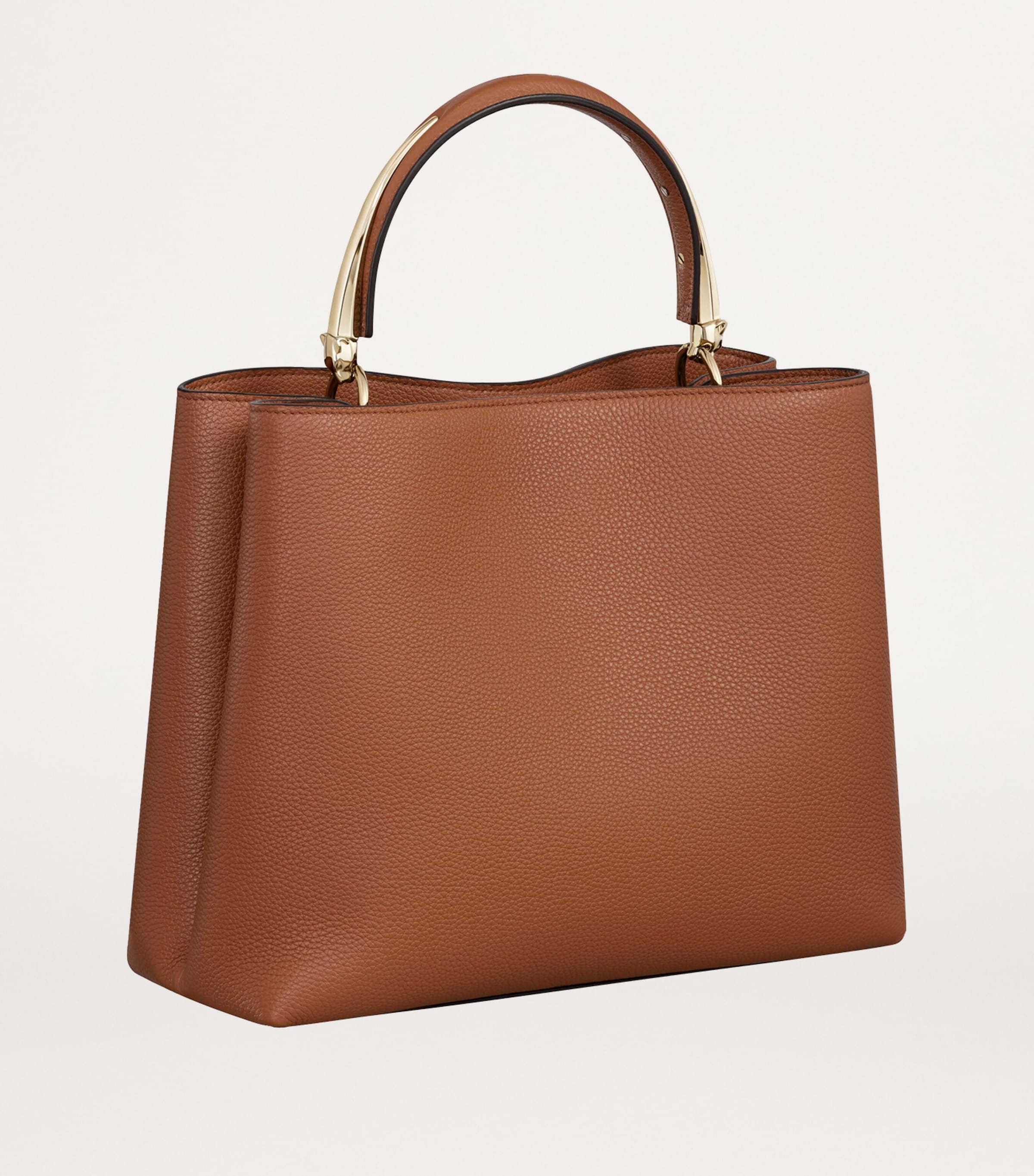Medium Calfskin Panthère de Cartier Top-Handle Bag CARAMEL Image 4