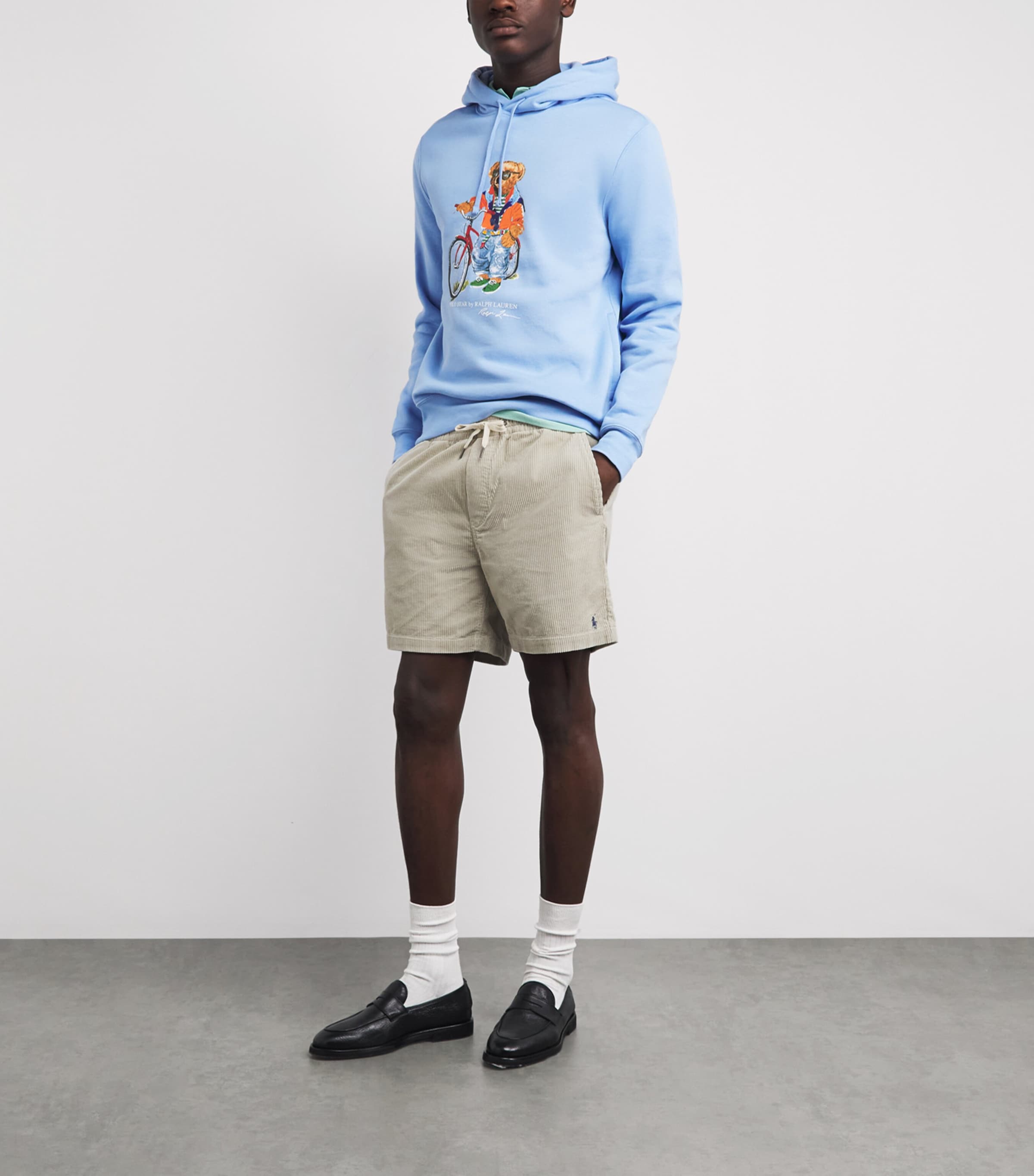 Polo Ralph Lauren Mens Cotton Corduroy Prepster Shorts Khaki Stone Image 2