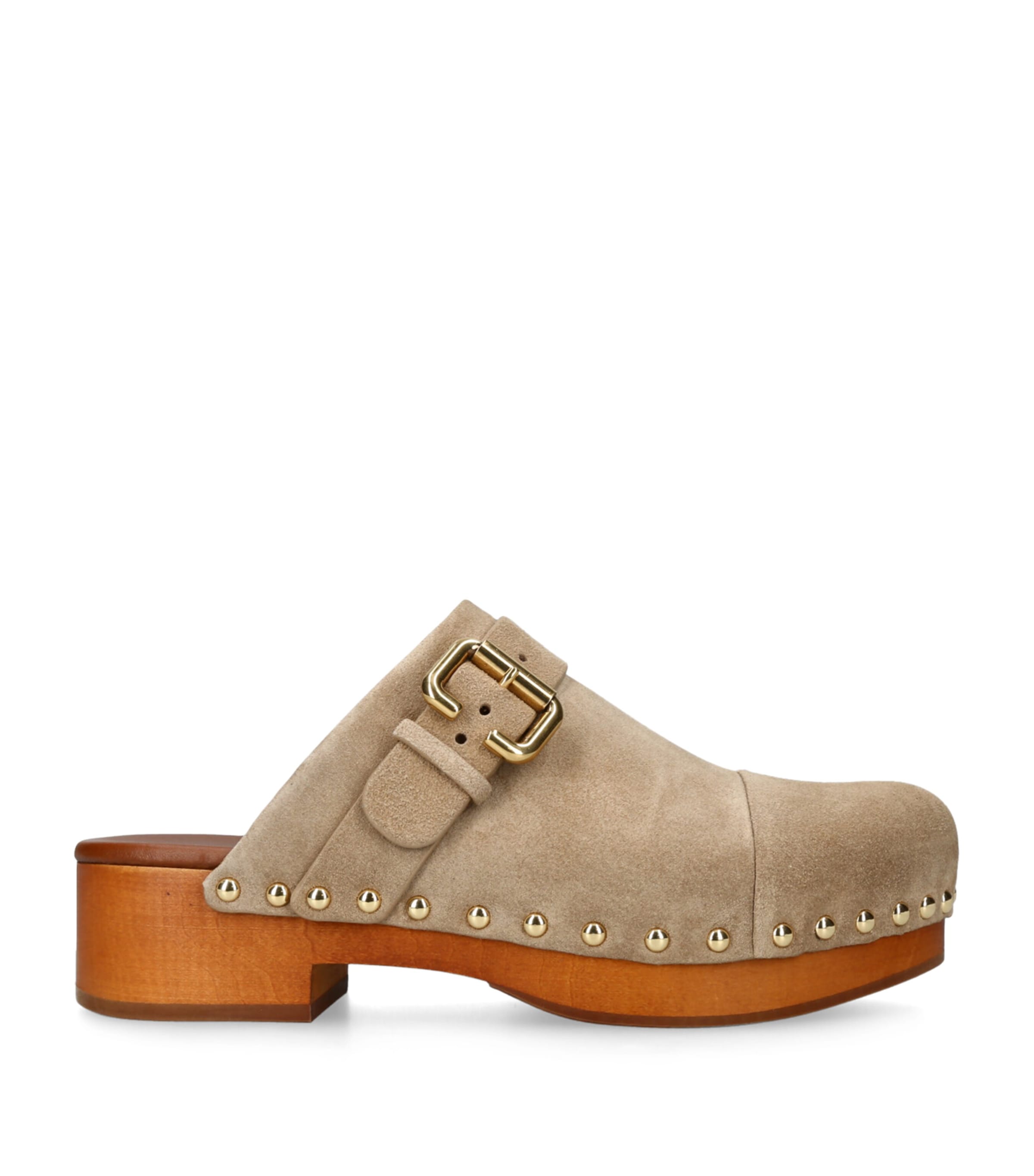 Leather Jeannette Clogs 50 BEIGE Image 1