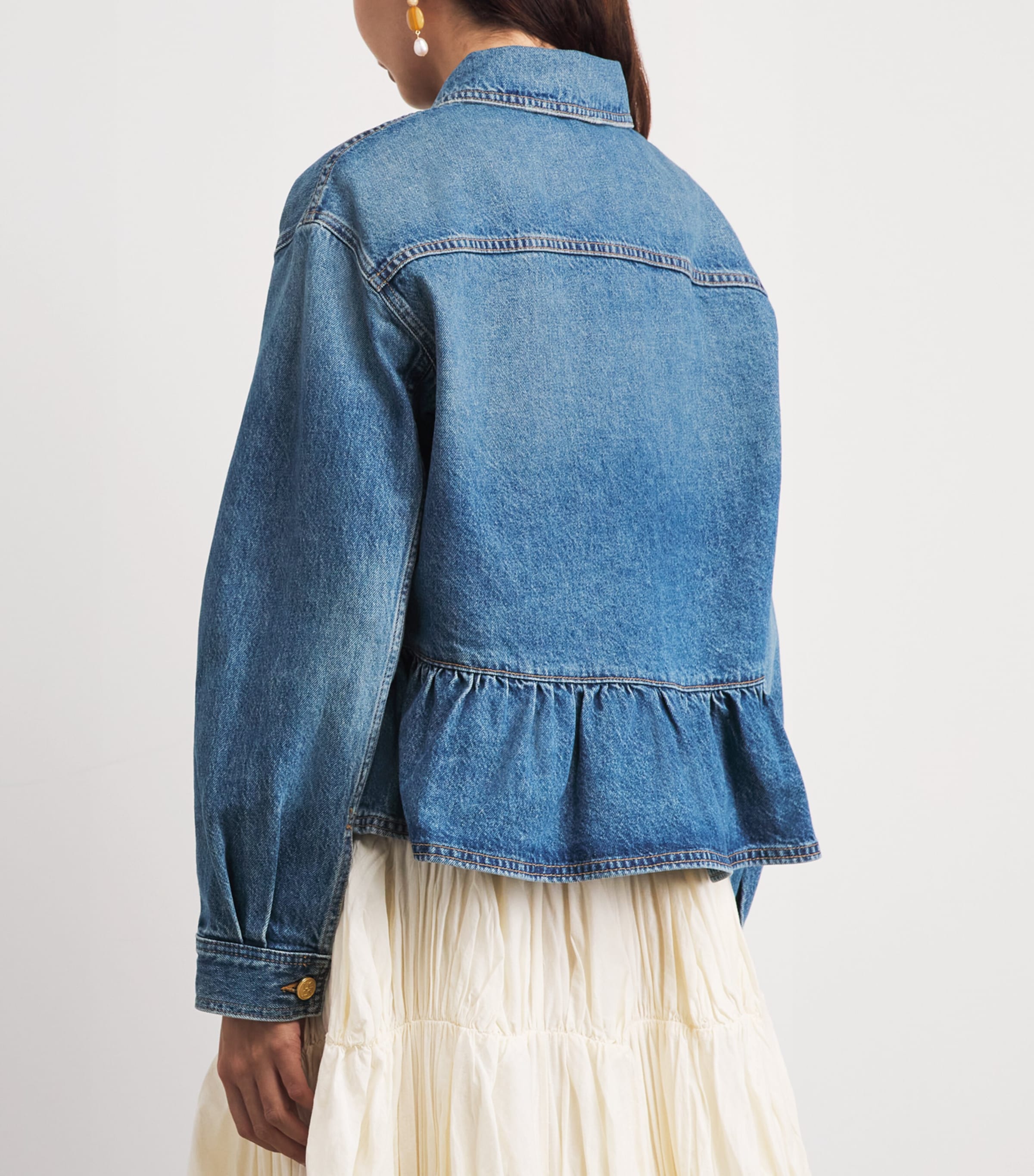 Ulla Johnson Womens Arquette Denim Jacket Danube Image 5