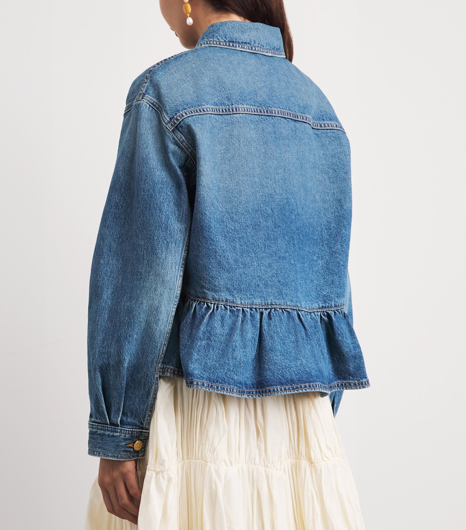 Ulla Johnson Womens Arquette Denim Jacket Danube Image 5