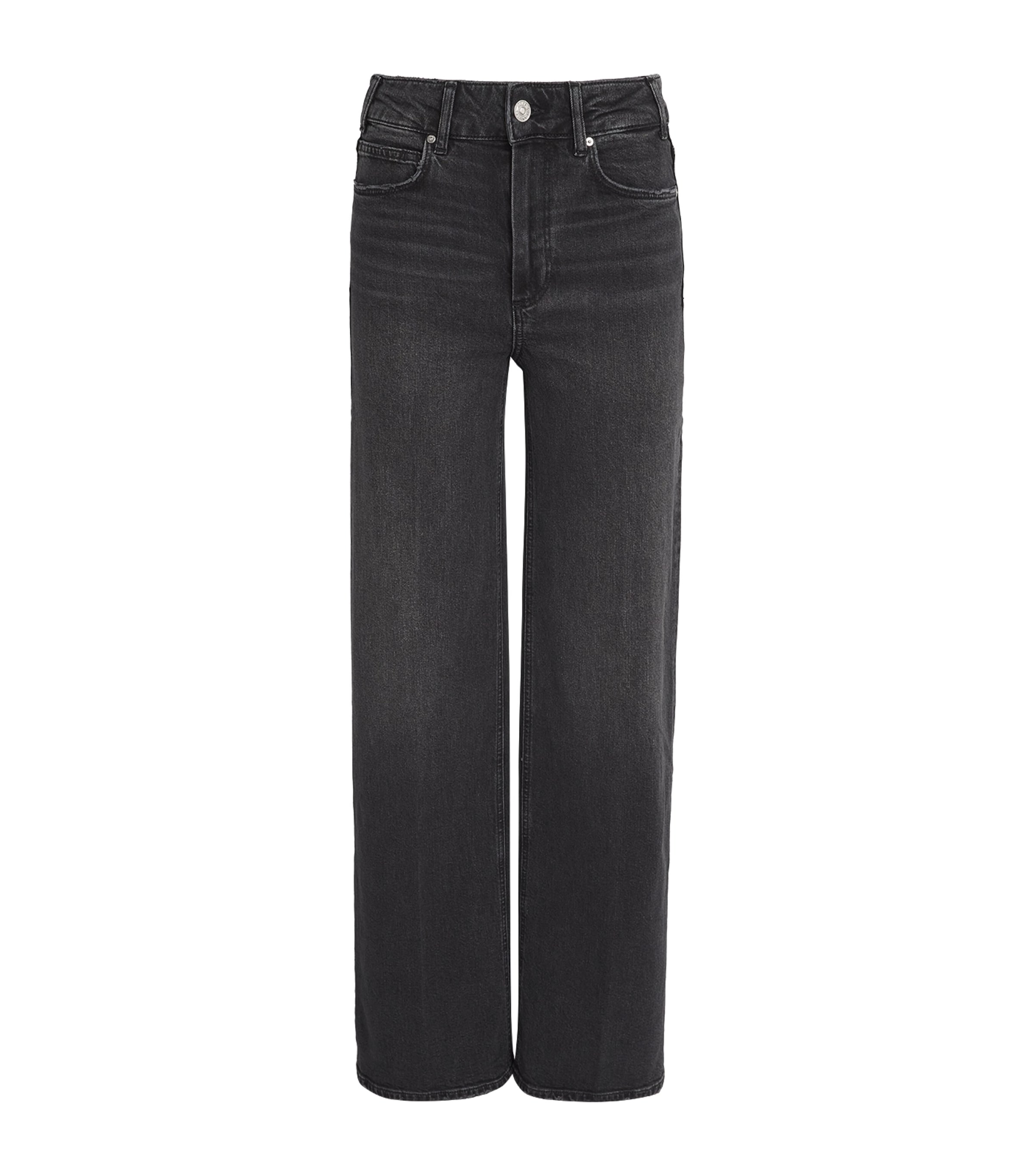 Paige Sasha High Rise Straight Jeans In Black