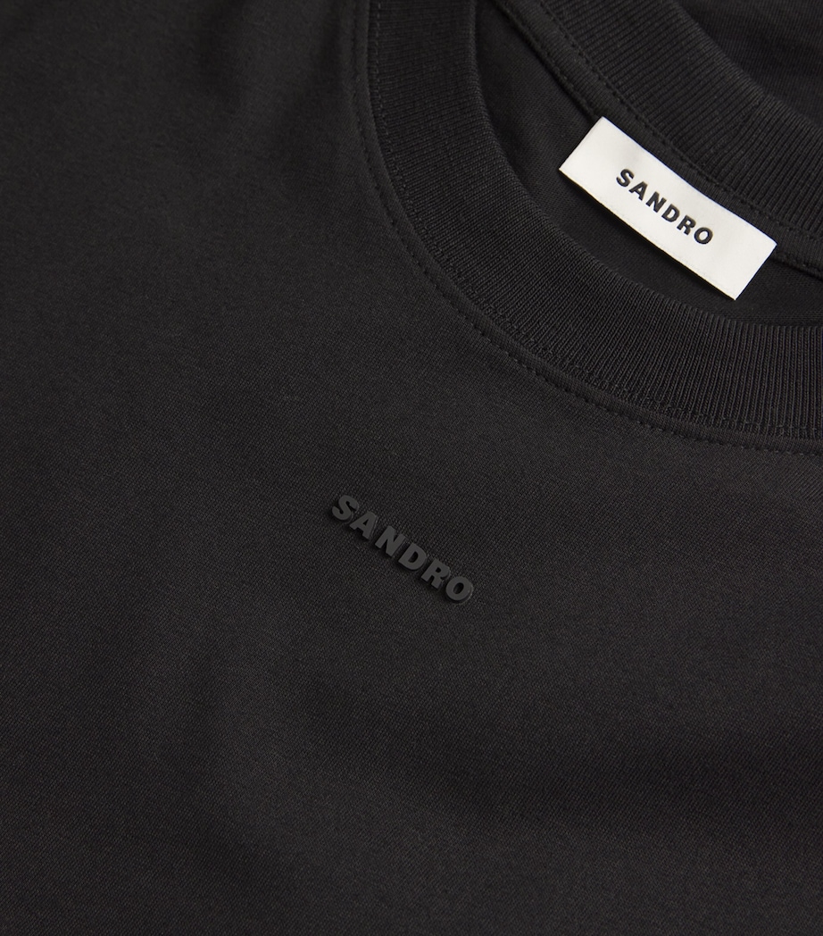 Cotton Logo T-Shirt BLACK Image 5