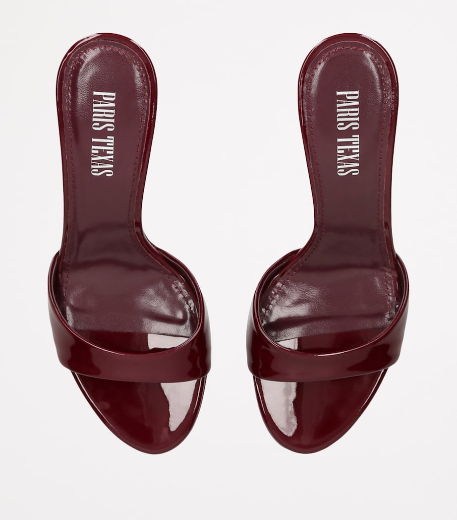 Patent Leather Lidia Mules 70 WINE Image 4
