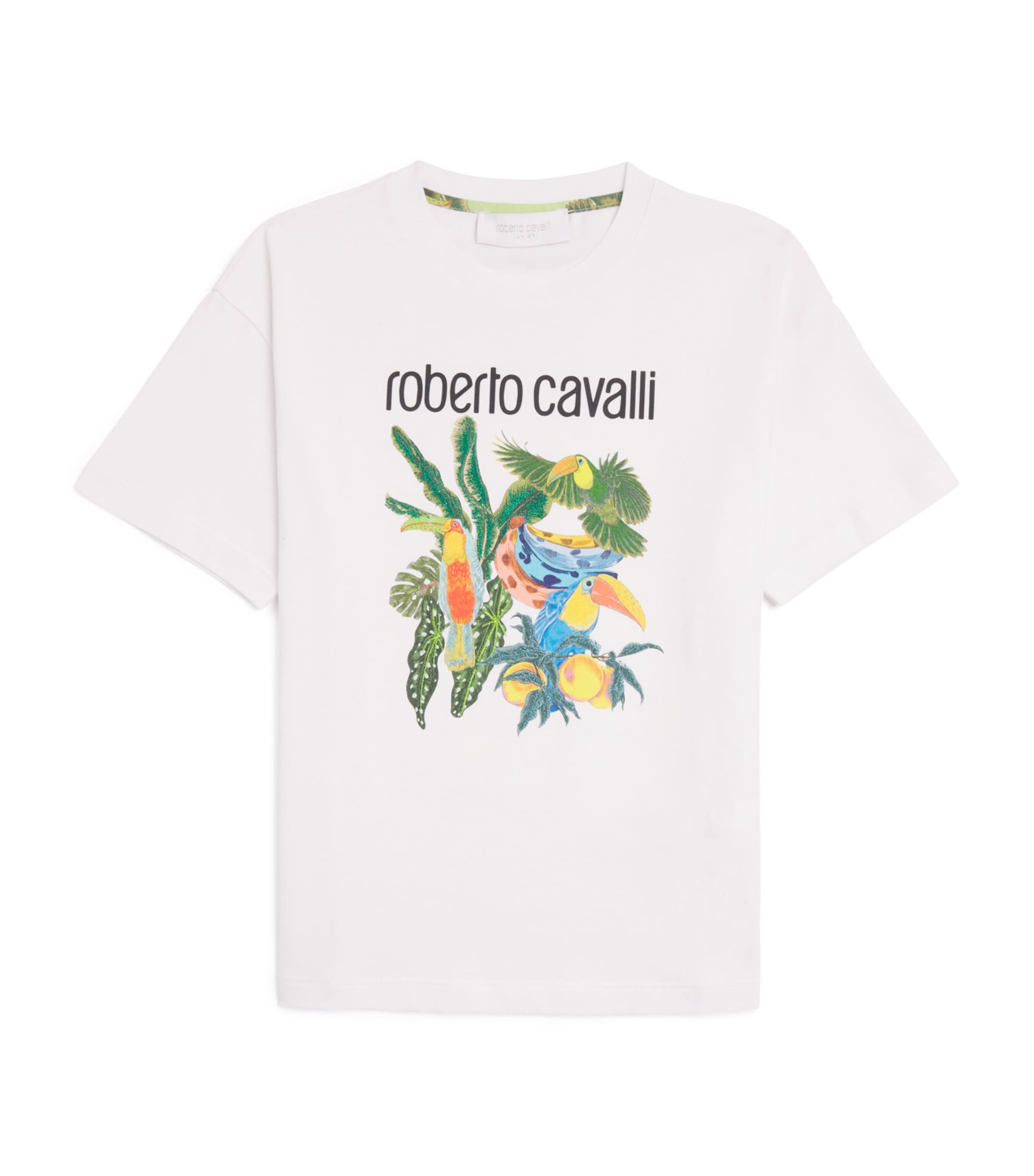 Cotton Tropical Logo T-Shirt (4-14 Years) WHITE Image 1