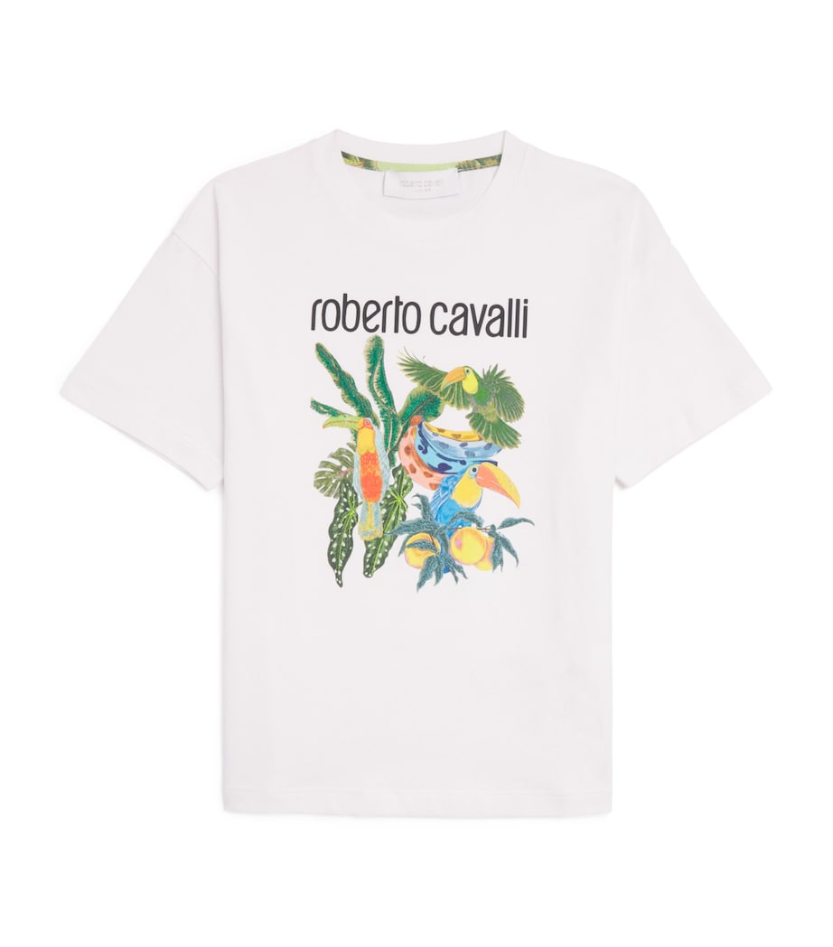 Cotton Tropical Logo T-Shirt (4-14 Years) WHITE Image 1