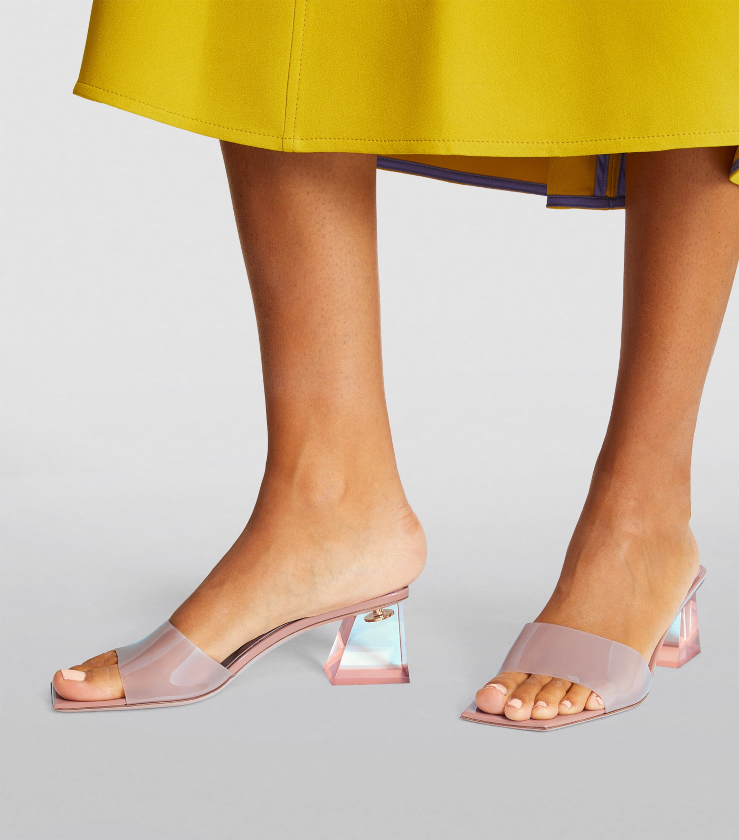 Leather Cosmic Mules 55 BLUSH Image 2