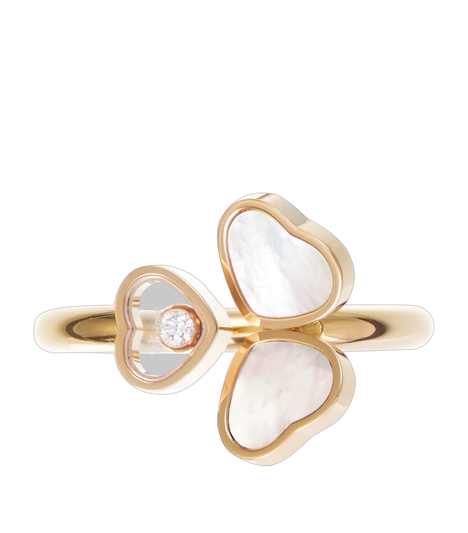 Rose Gold and Diamond Happy Hearts Ring 18K ROSE GOLD Image 2