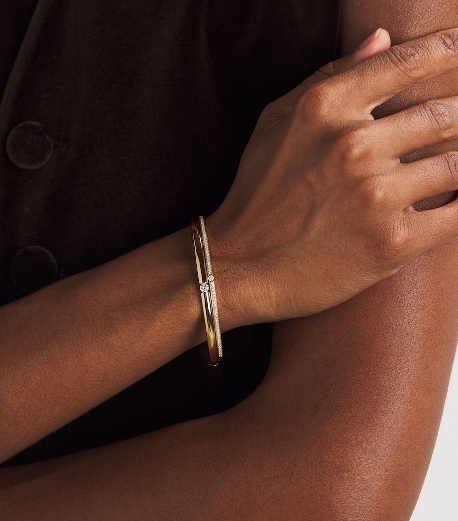 Yellow Gold and Diamond Zeus Bangle YELLOW GOLD Image 2