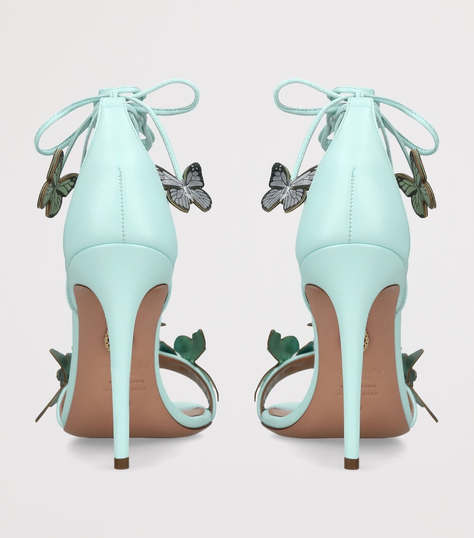Aquazzura Papillon Heeled Sandals 105 Pale Blue Image 4
