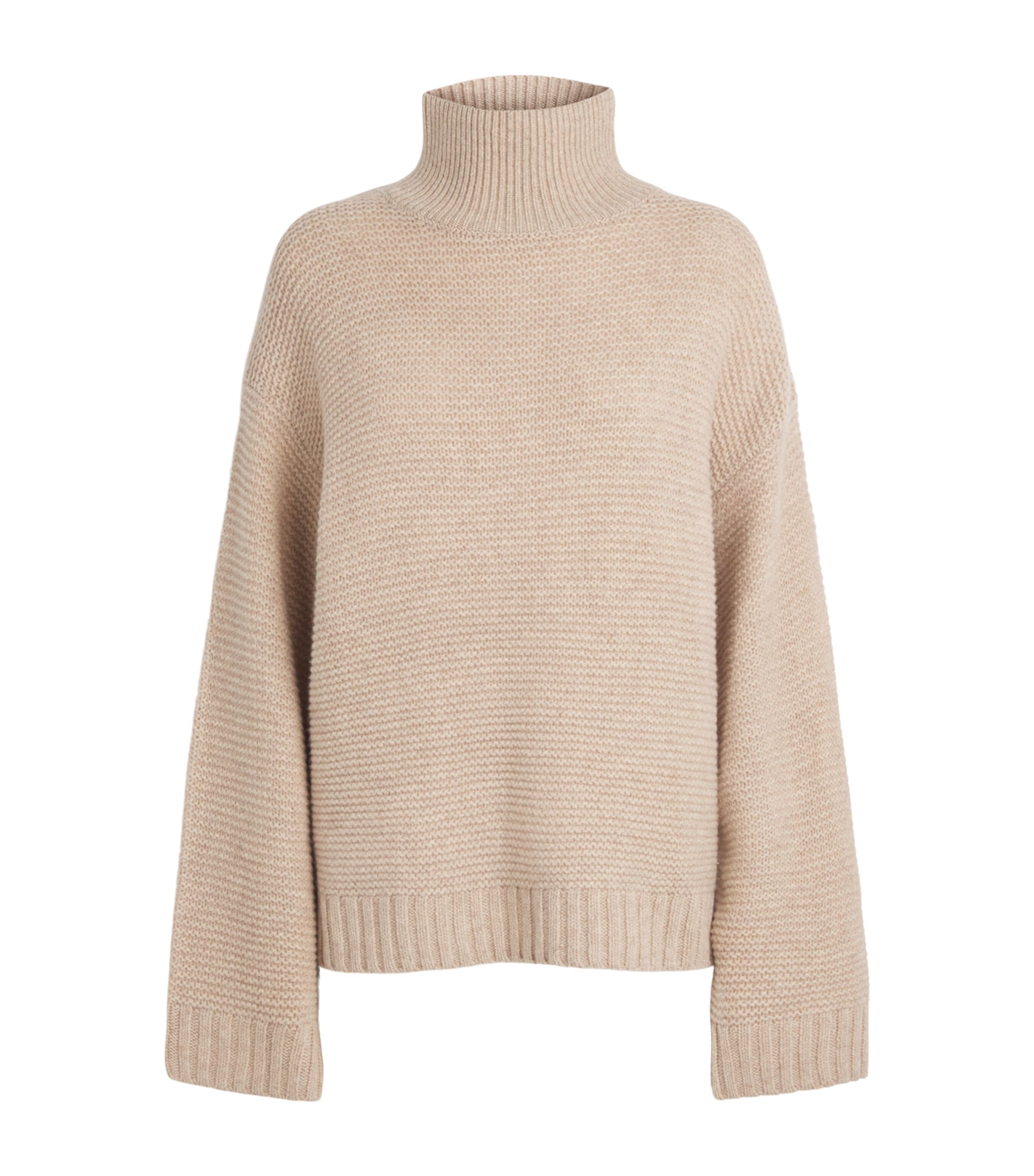 Frame Stretch-wool The Links Rollneck Sweater In Beige