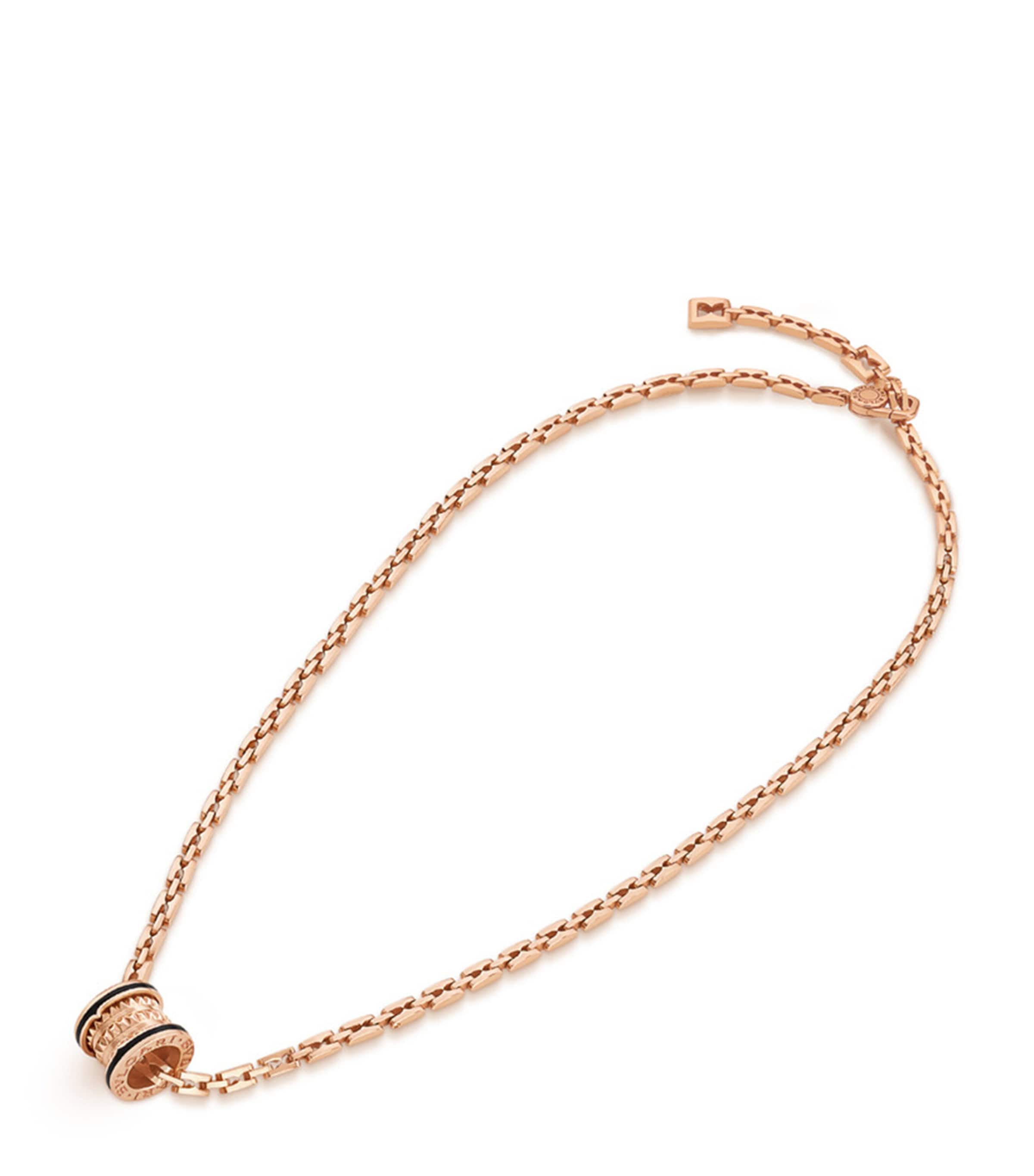 Rose Gold and Ceramic B.zero1 Pendant Necklace PINK GOLD Image 1