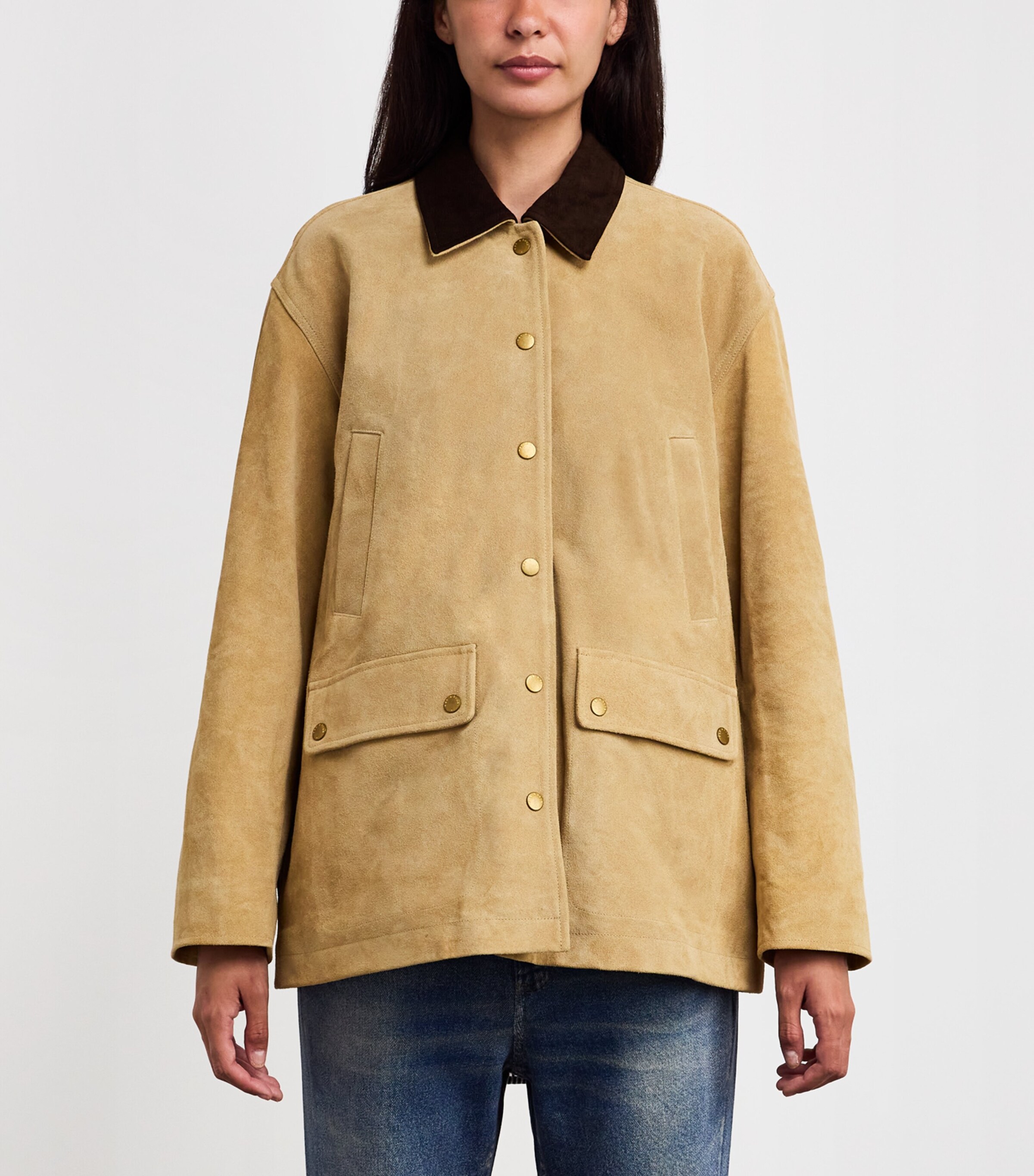 Rag & Bone Beige Calf Suede Cassidy Jacket | Harrods US