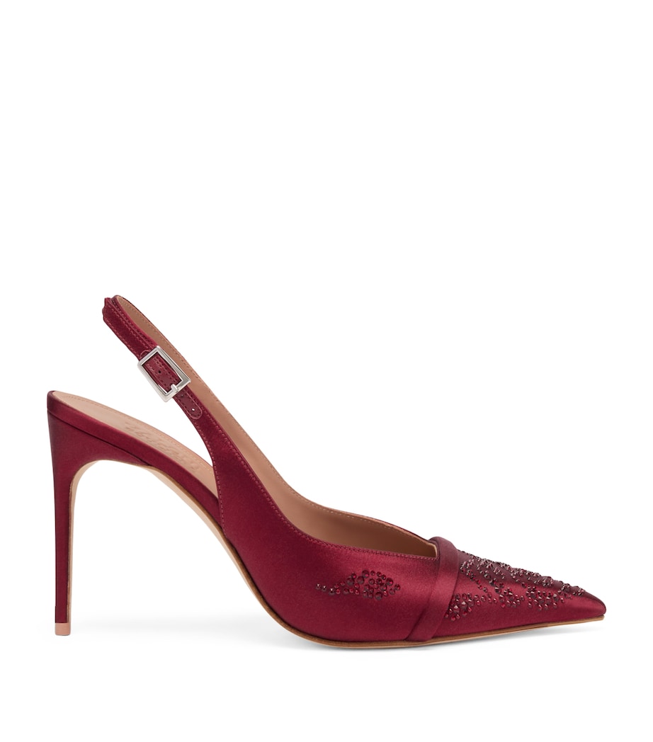 Satin Jazz Slingback Heels 90 WINE Image 1