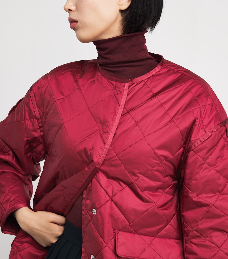 Mmlspiga Quilted Jacket 056 DARK RED Image 6