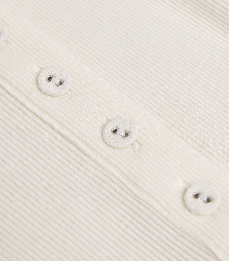 Long-Sleeve Henley Top WOOL WHITE Image 5