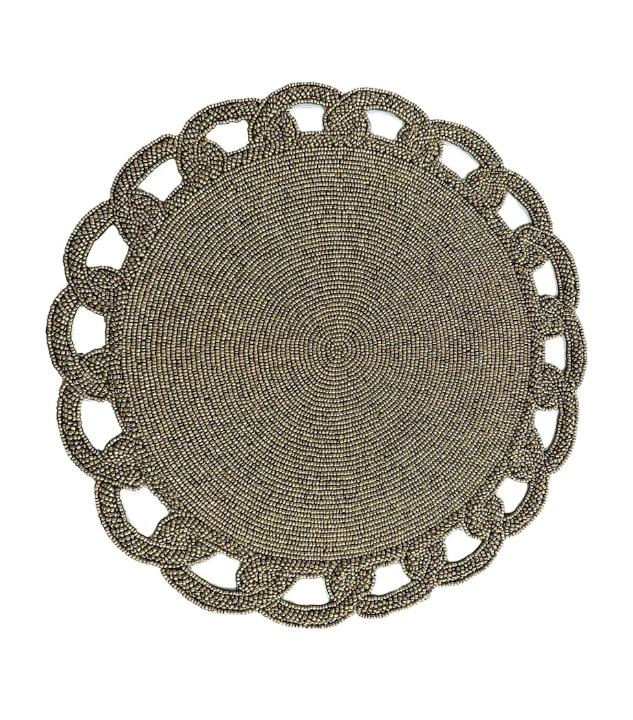 Beaded Placemat (40cm) GOLD Image 1